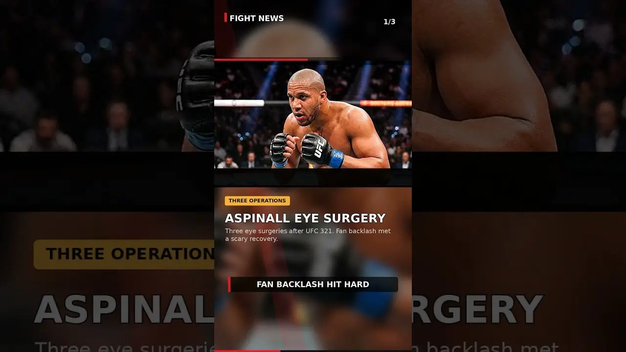 Aspinall Feared Losing Sight | UFC News