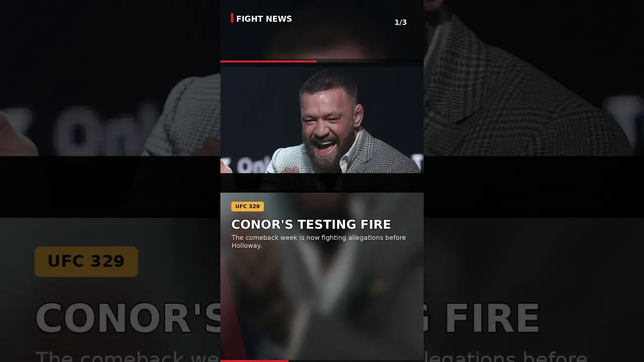 Conor McGregor’s Comeback Fire