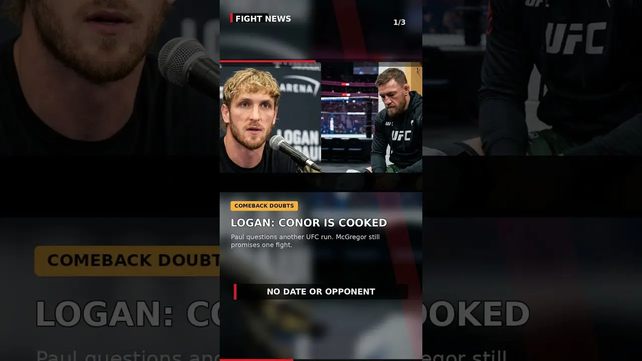 Logan Paul Calls McGregor Cooked | UFC News