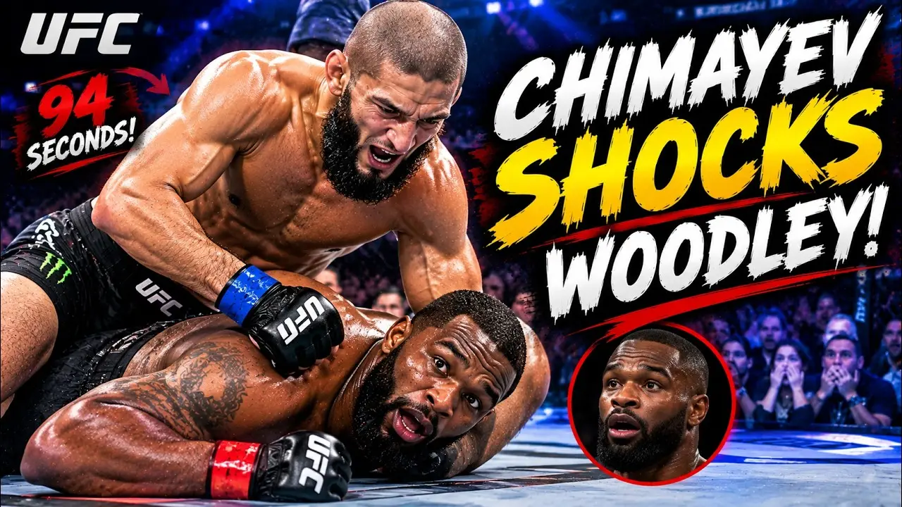 Kamzat Chimayev Shocks Woodley in 94 Seconds - Epic Wrestling Win!