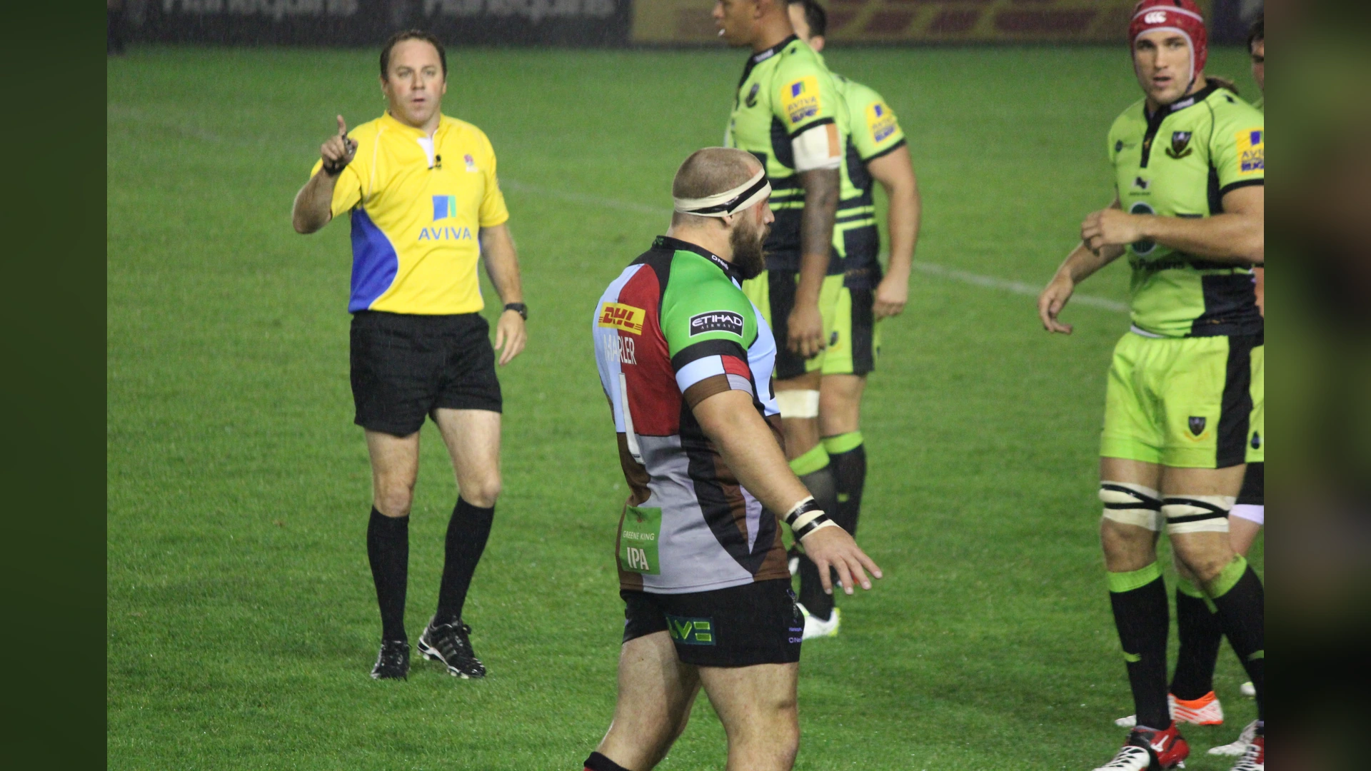Northampton Saints in Premiership rugby action