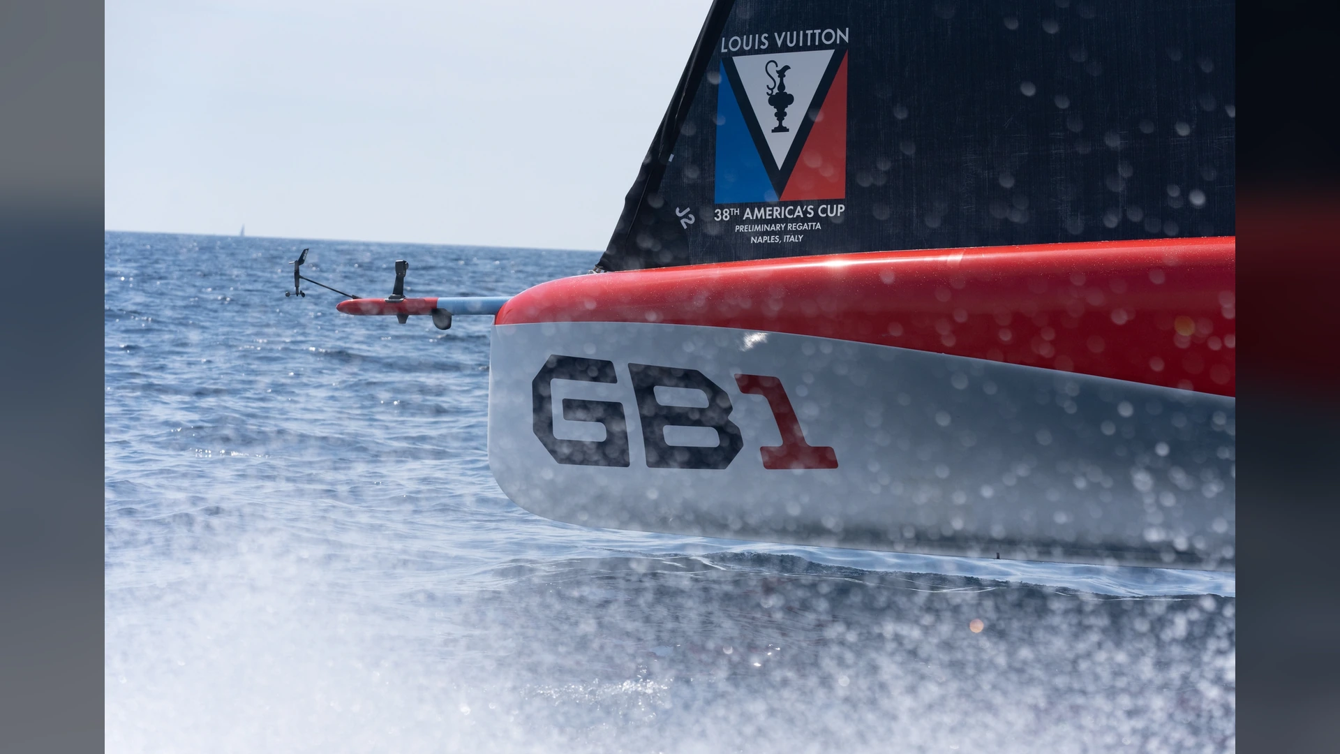 Athena Racing boat on the water in Naples