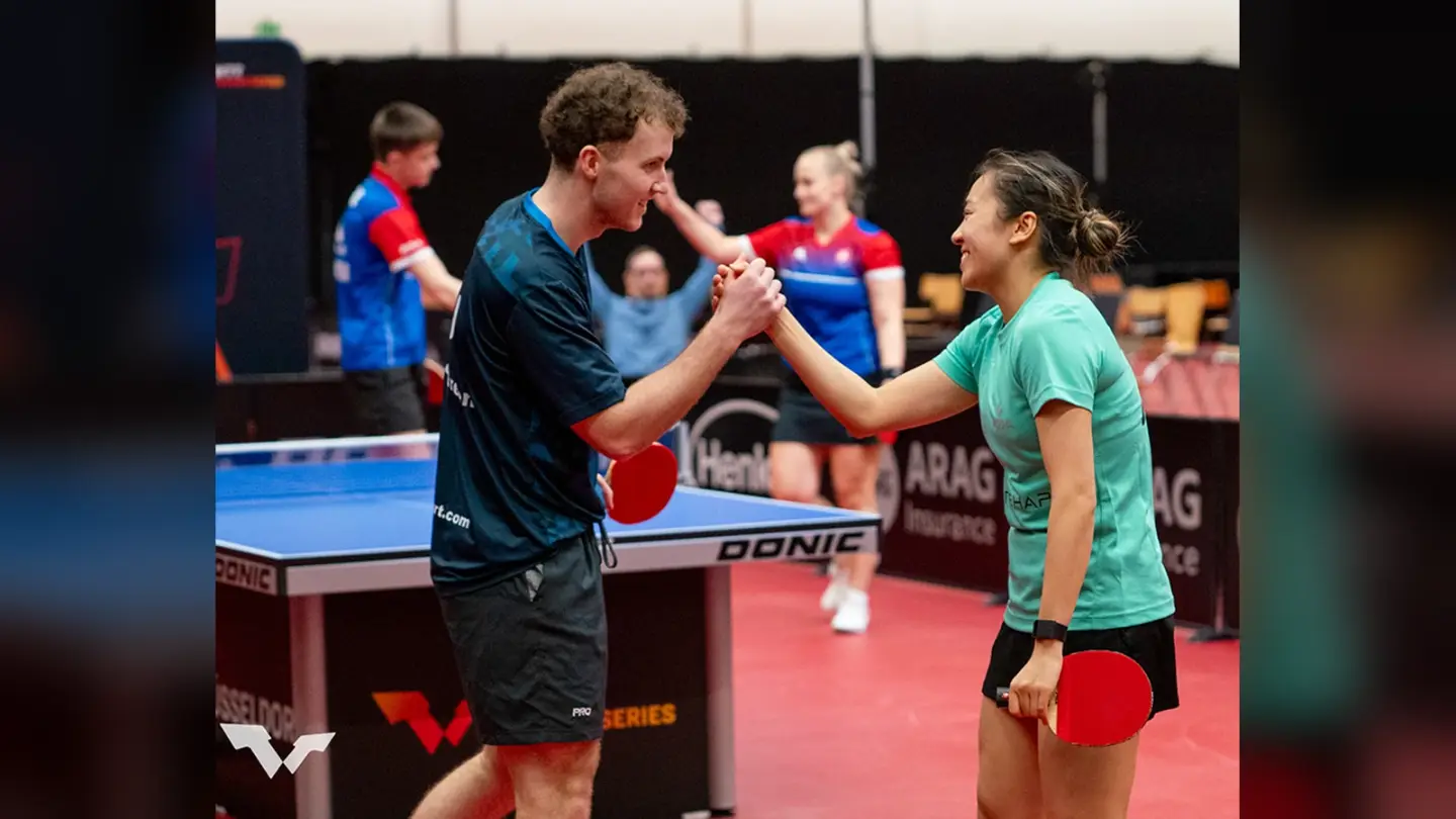 Connor Green and Tin-Tin Ho celebrate