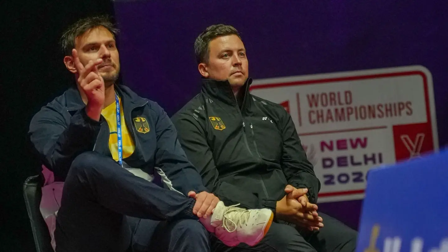 Hannes Kasbauer and Kristoffer Knudsen at the Delhi World Championships