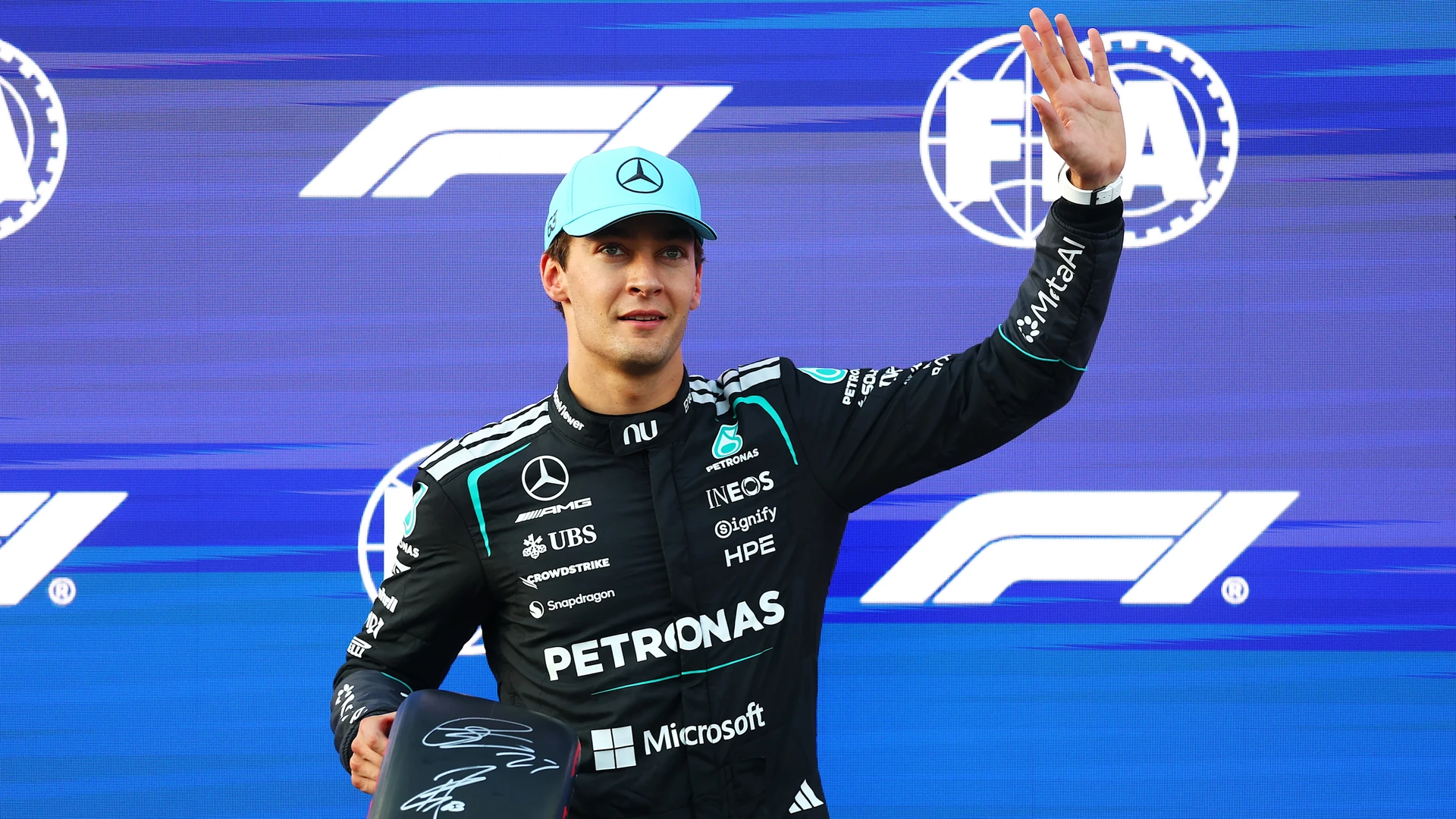 George Russell at the Azerbaijan Grand Prix