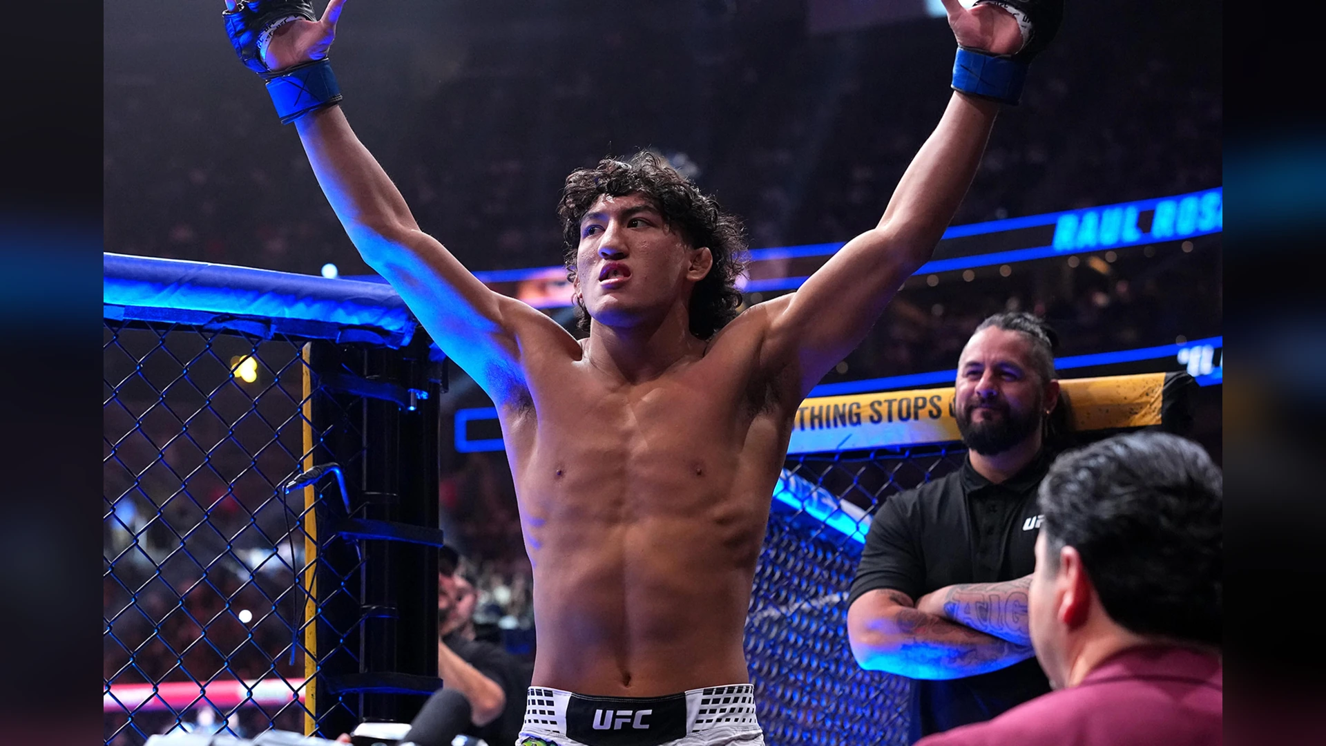 Raul Rosas Jr enters the Octagon at UFC 326