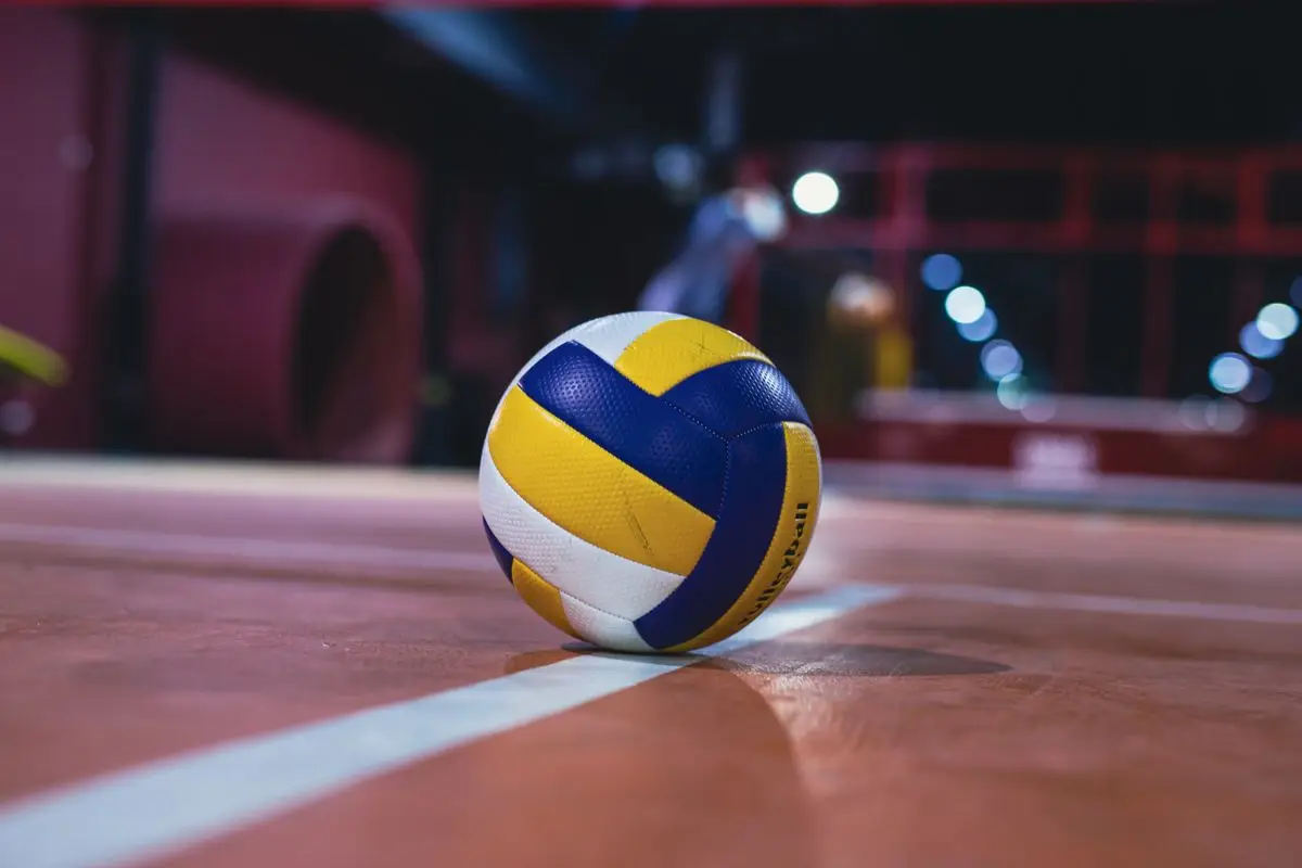 Volleyball on an indoor court