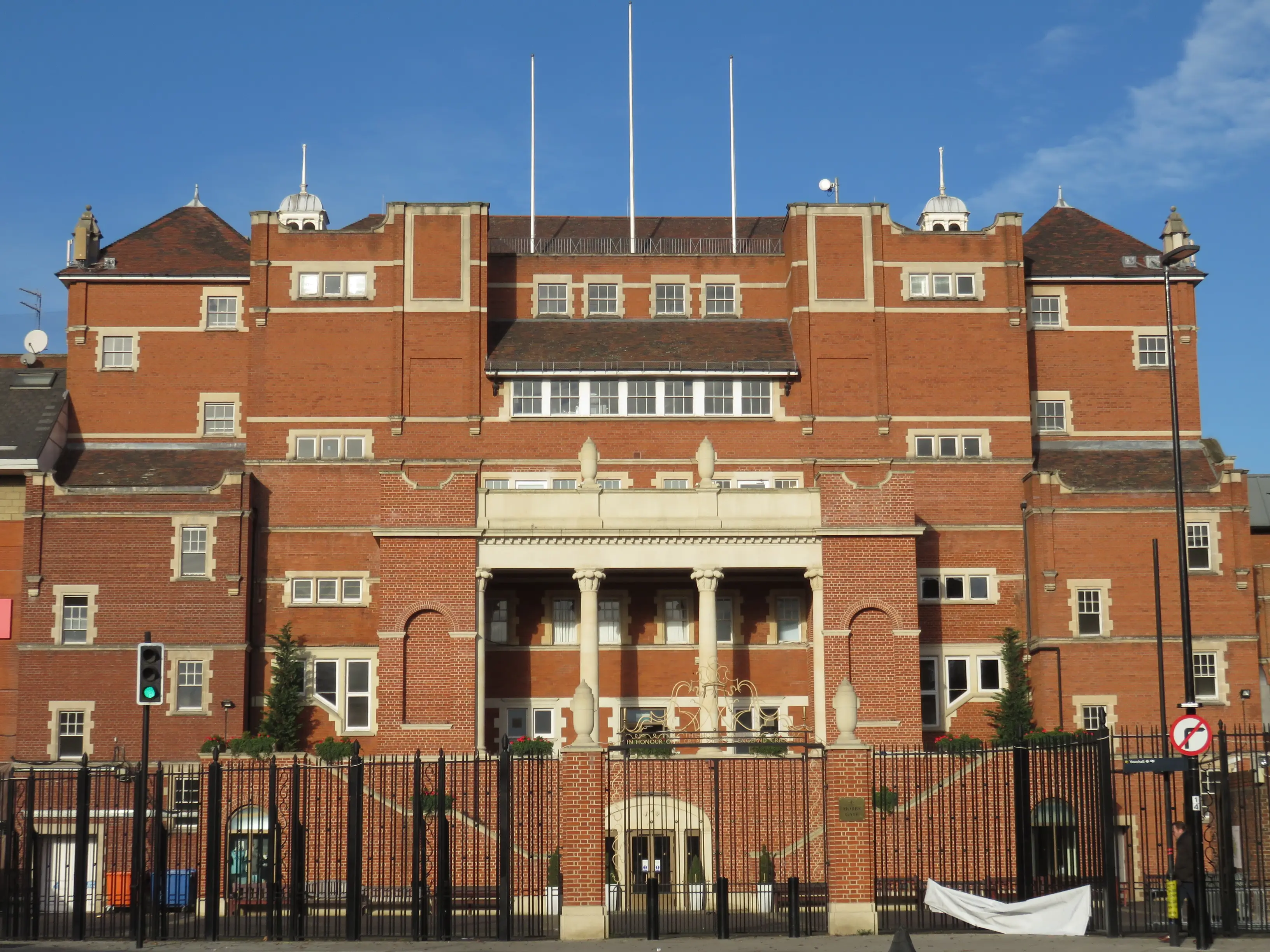 The pavilion entrance at The Oval