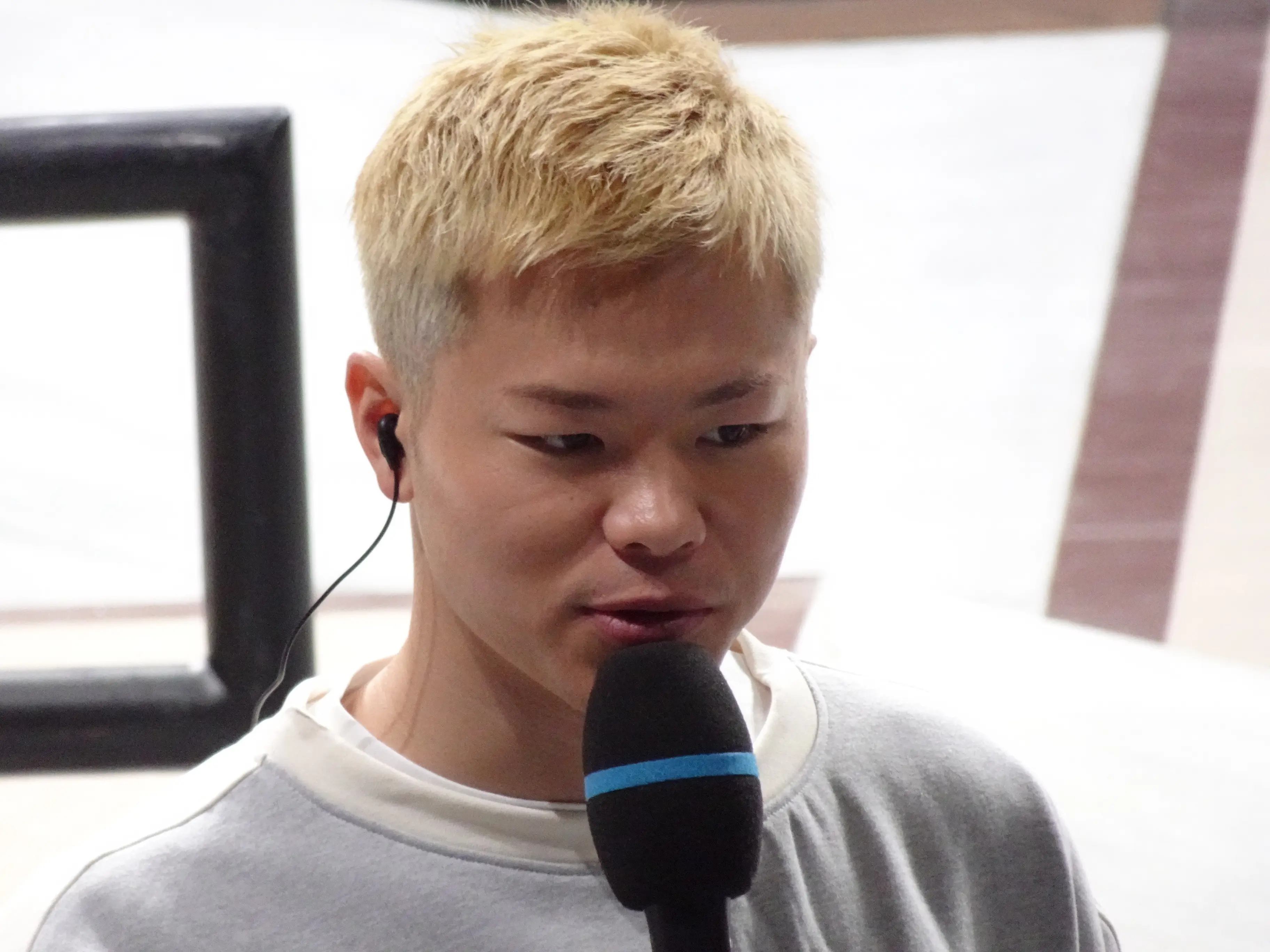 Tenshin Nasukawa during a television guest appearance in Tokyo in December 2023