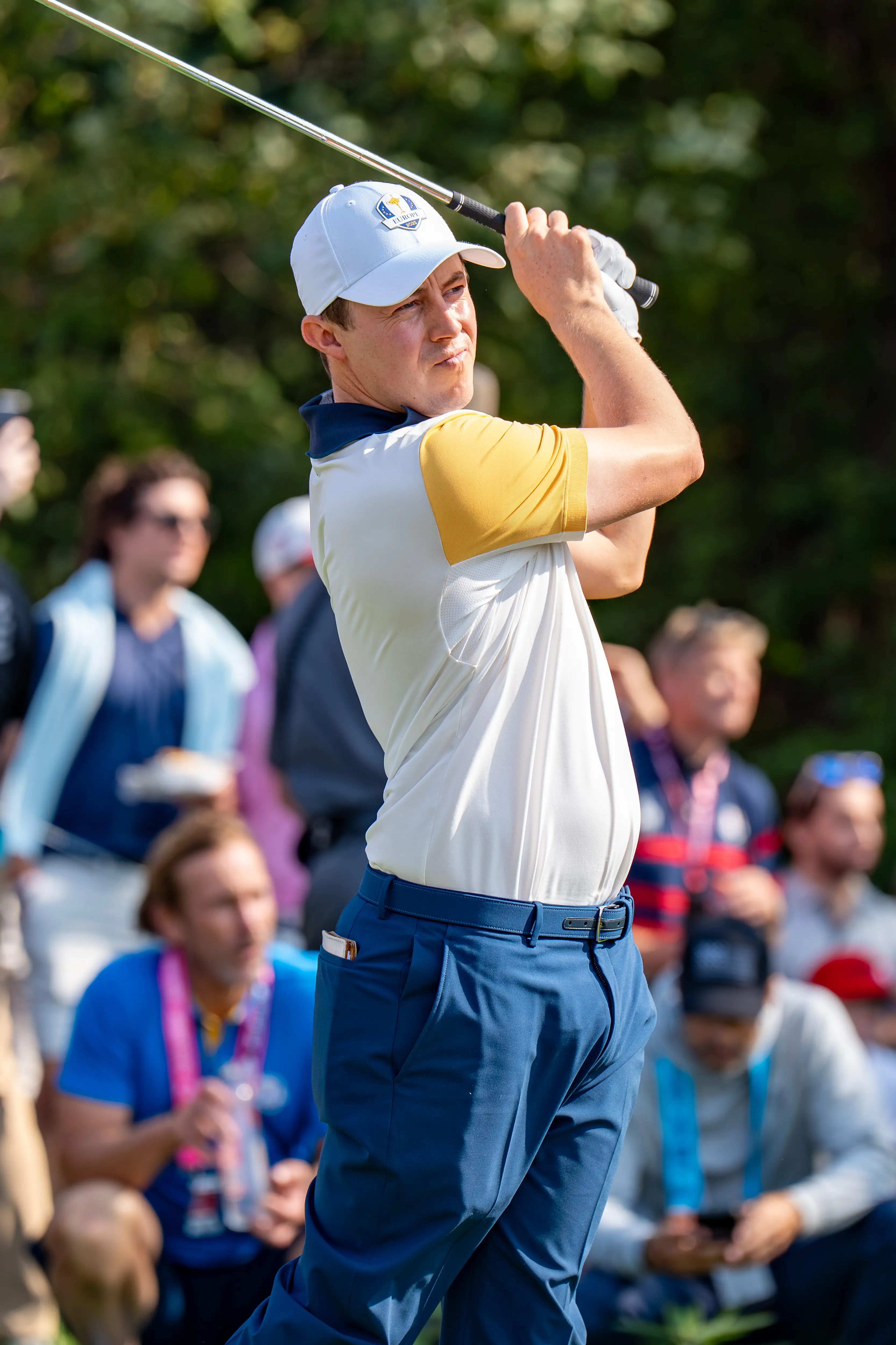 Matt Fitzpatrick playing at the 2025 Ryder Cup
