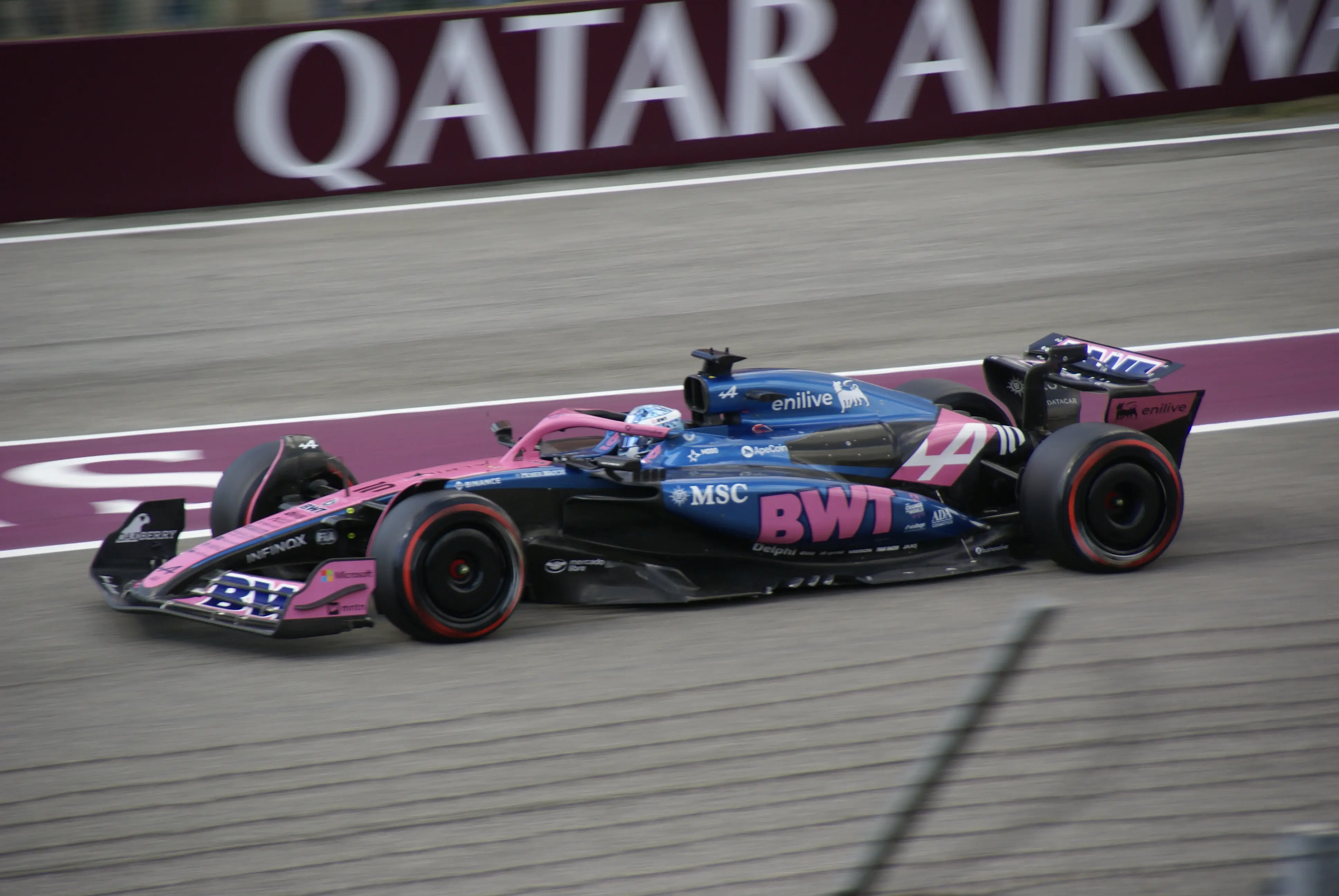 Pierre Gasly driving an Alpine at Imola in 2025