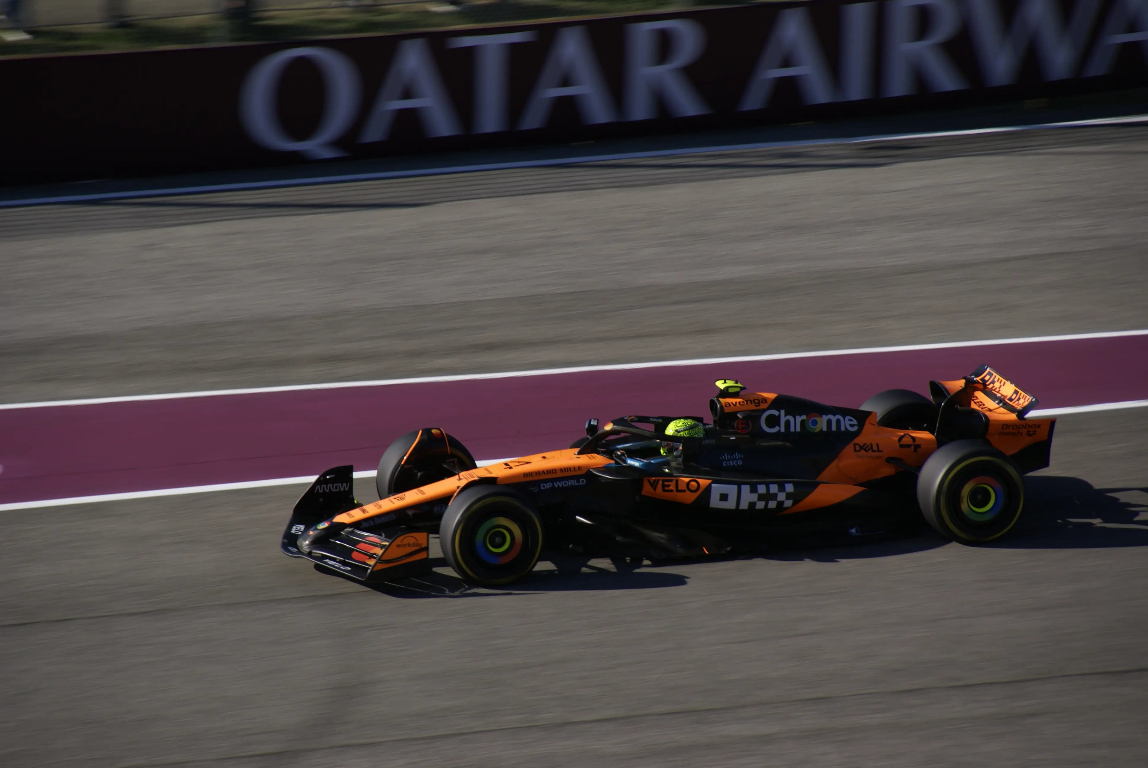 Lando Norris driving a McLaren at Imola in 2025