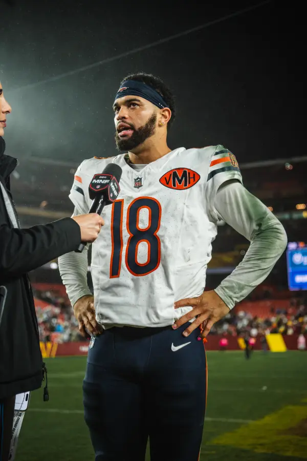 Caleb Williams with the Chicago Bears in 2025