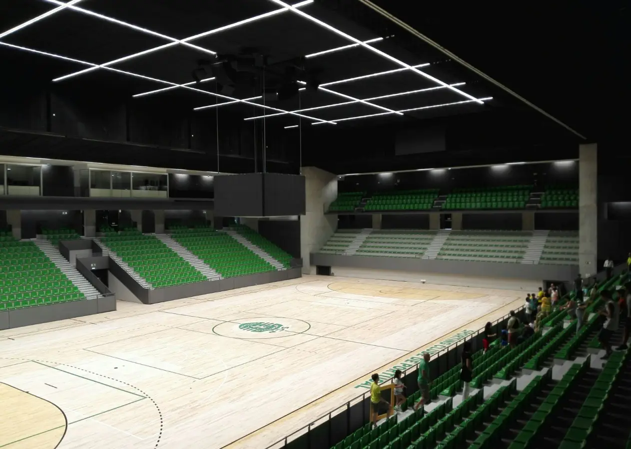 Interior of Pavilhao Joao Rocha, home of Sporting futsal