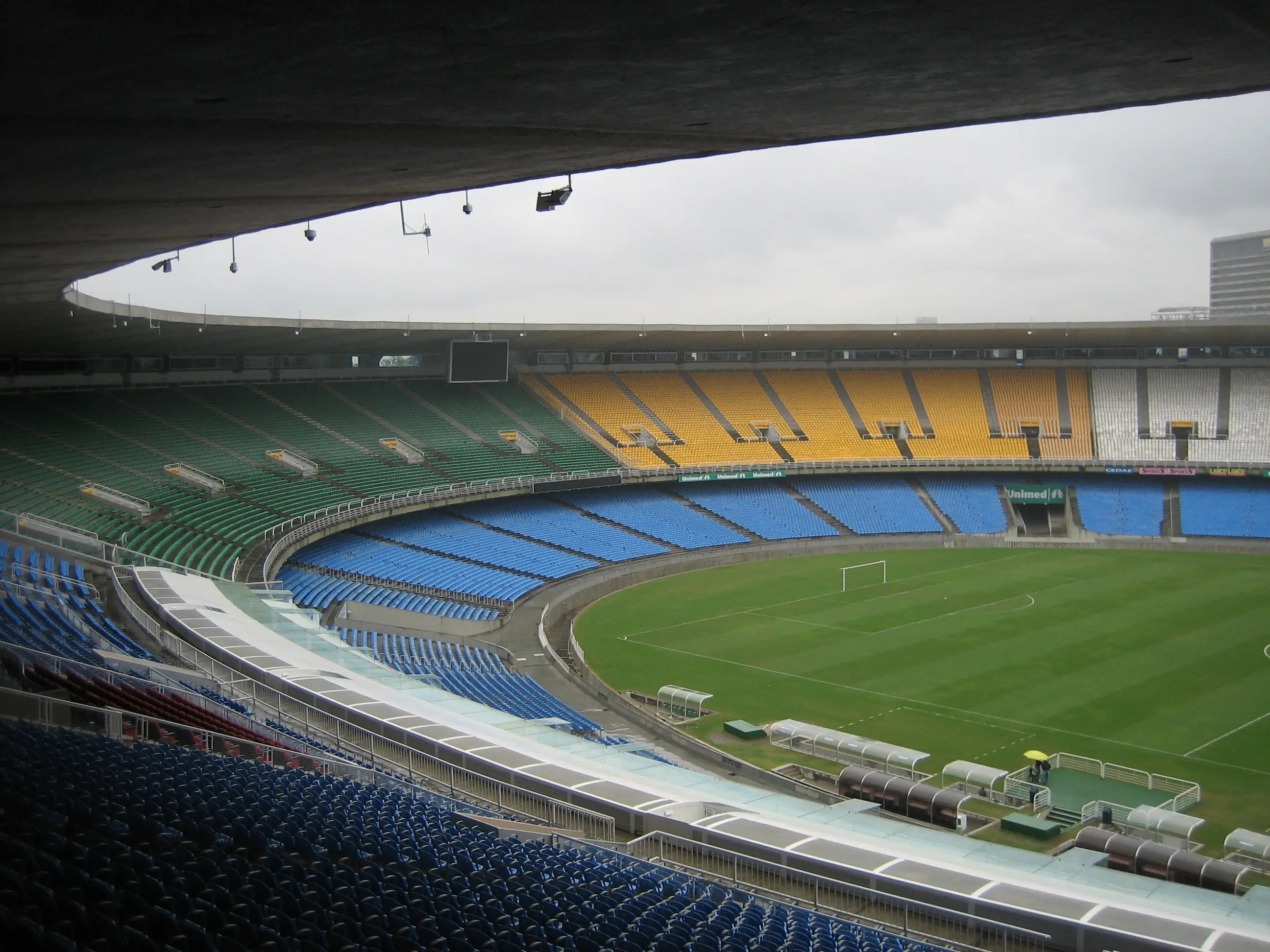 Interior of Maracanã stadium in Rio de Janeiro