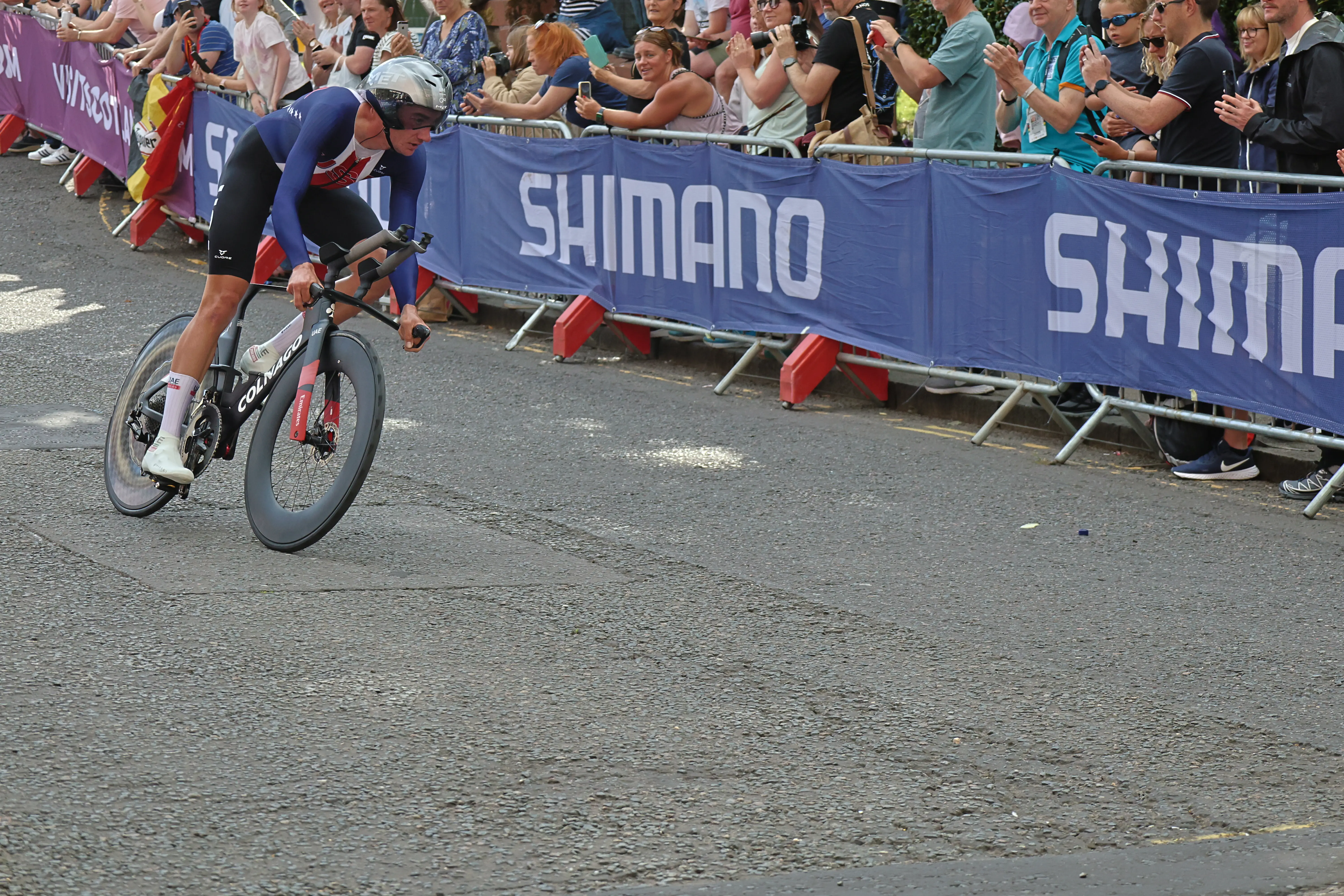 Brandon McNulty riding for the United States at the 2023 road world championships
