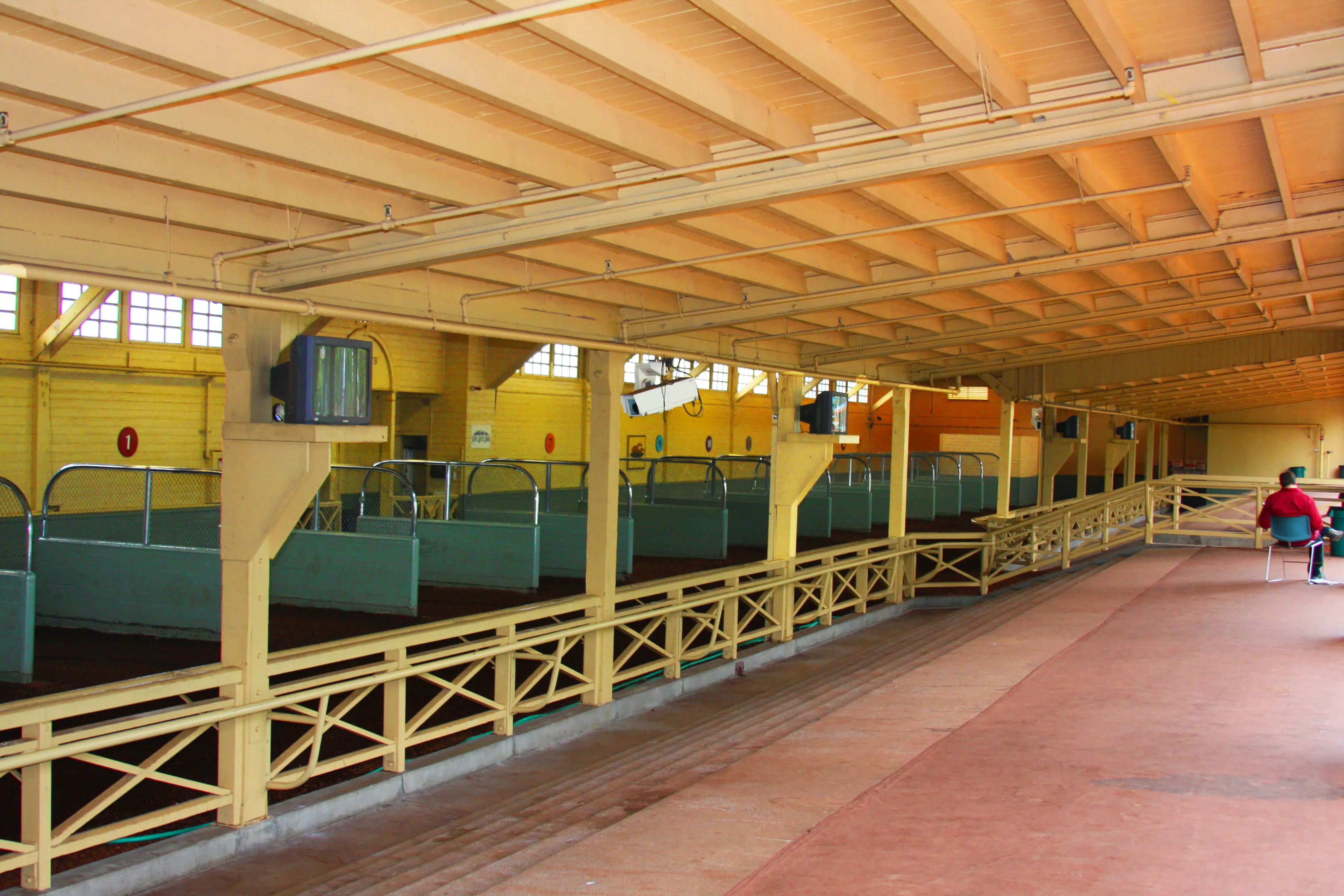 Horse paddock at Santa Anita Park