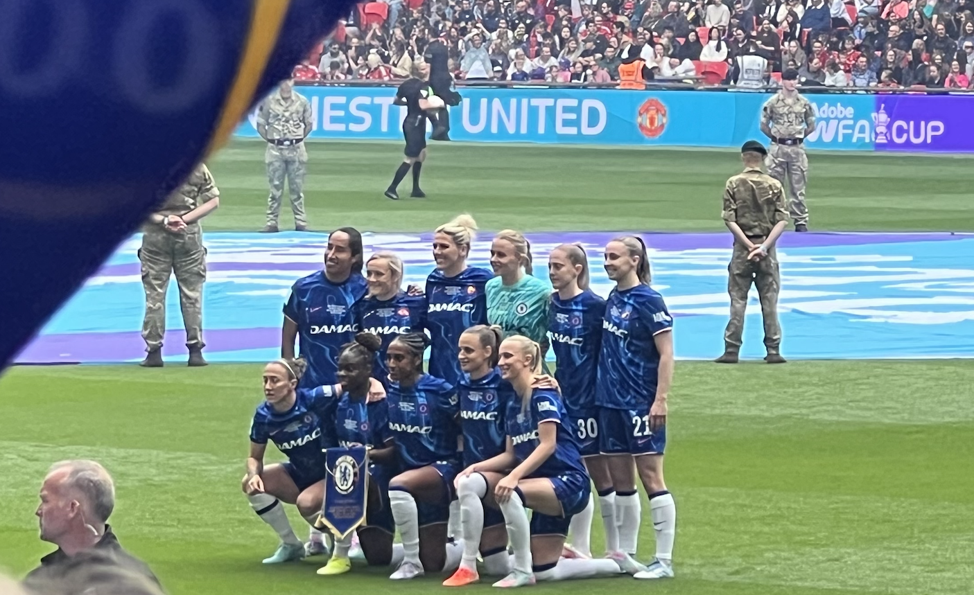 Chelsea Women squad at the 2025 FA Cup final