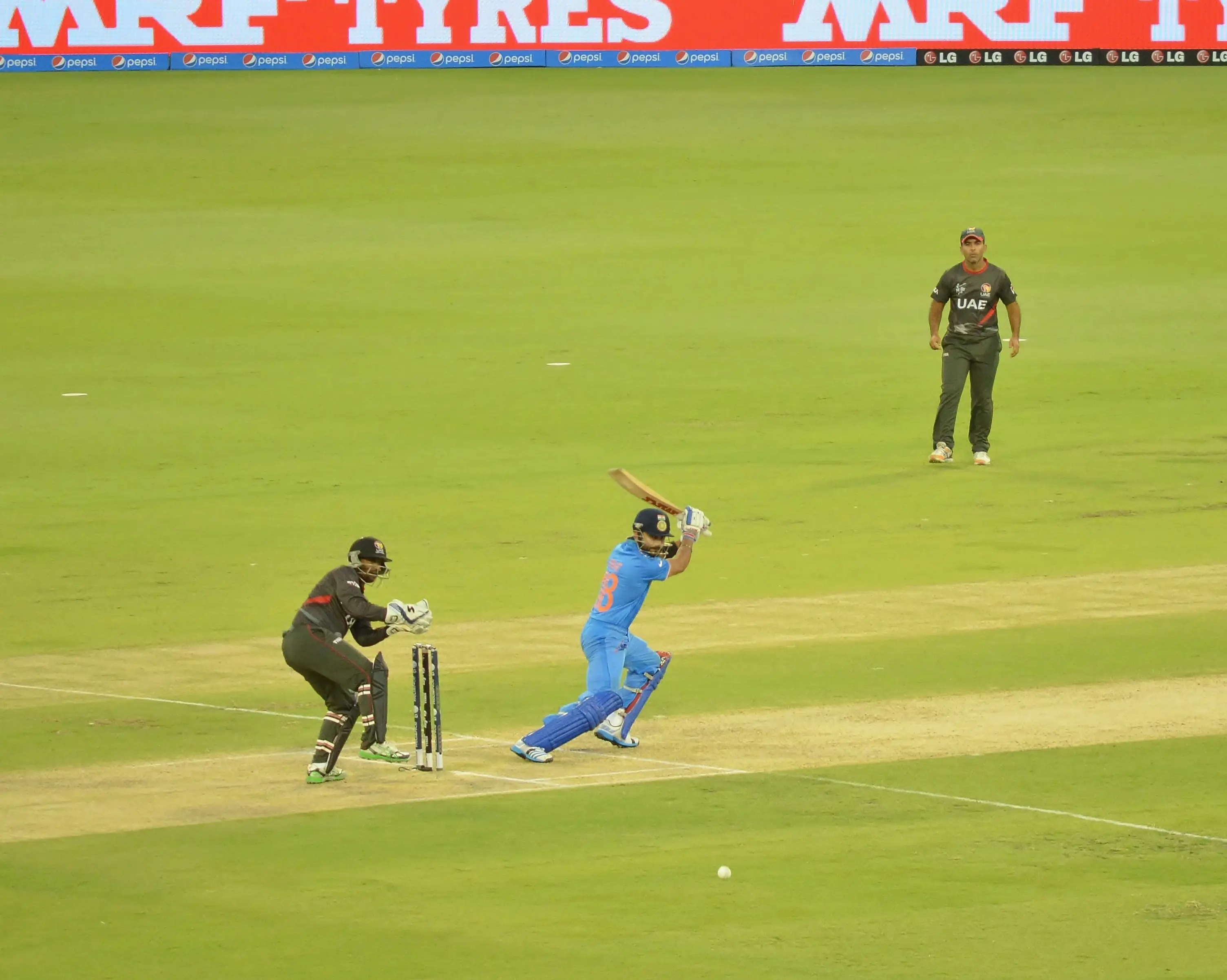 Virat Kohli batting for India at the 2015 Cricket World Cup