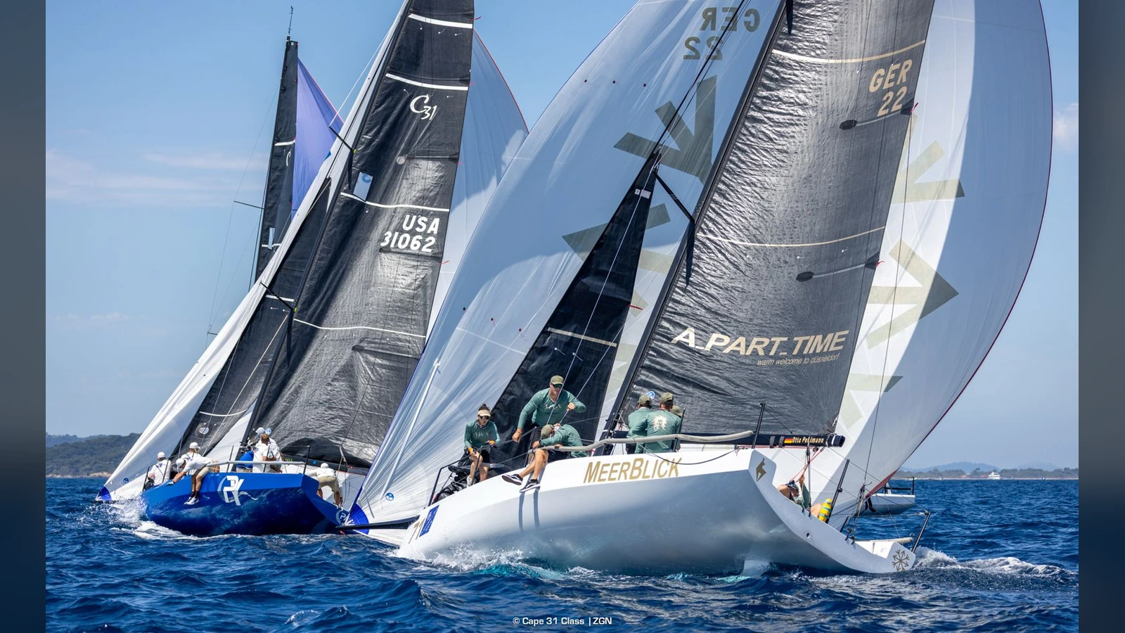 Cape 31 yachts racing at Porquerolles