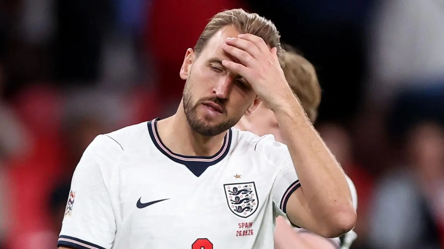 Harry Kane during England against Spain at Wembley