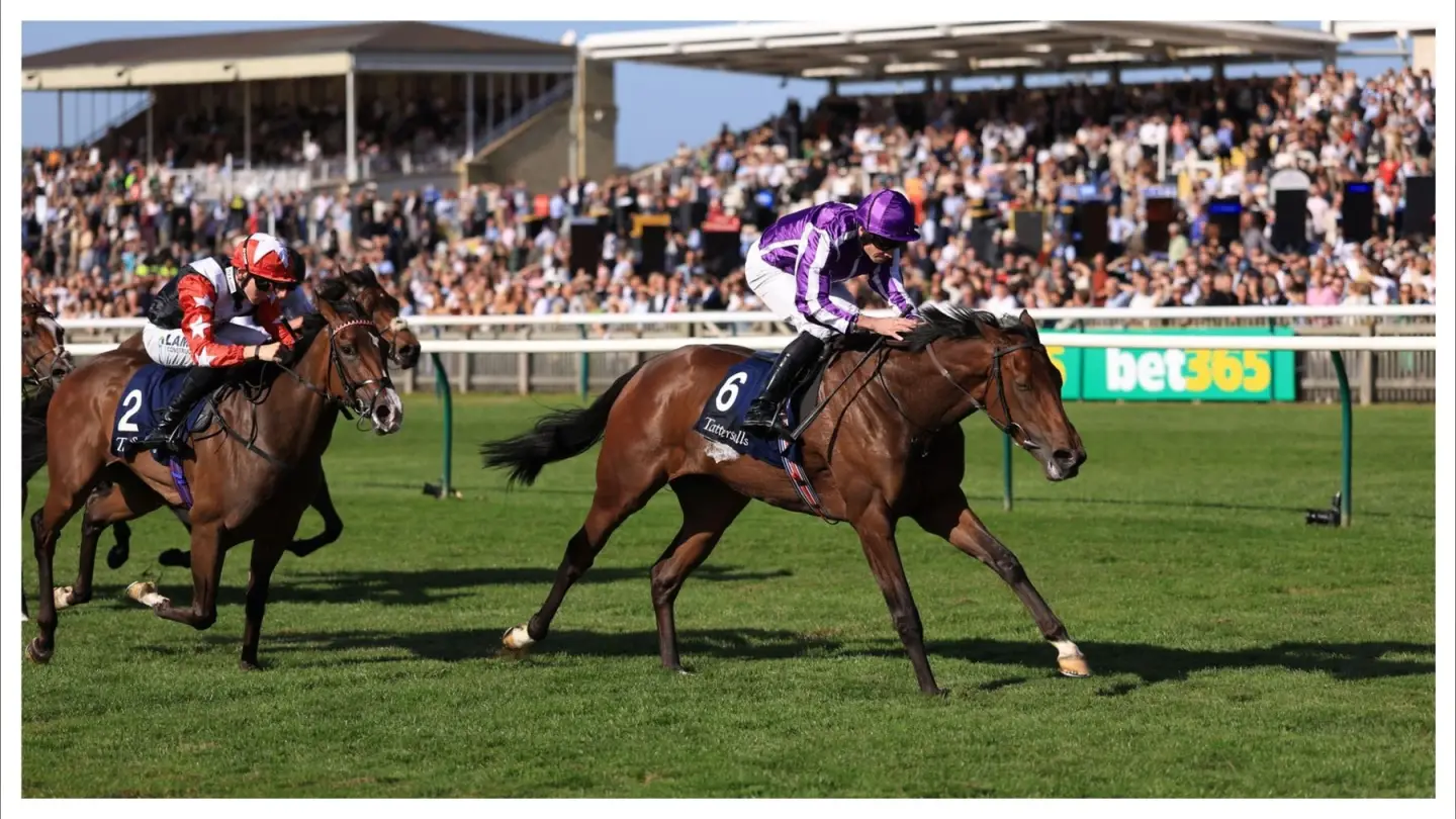 Sun Goddess wins the Cheveley Park Stakes at Newmarket