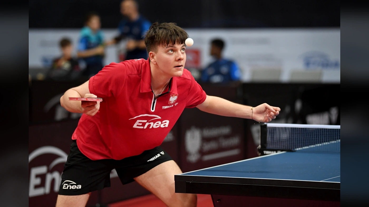 Mateusz Zalewski in table tennis competition
