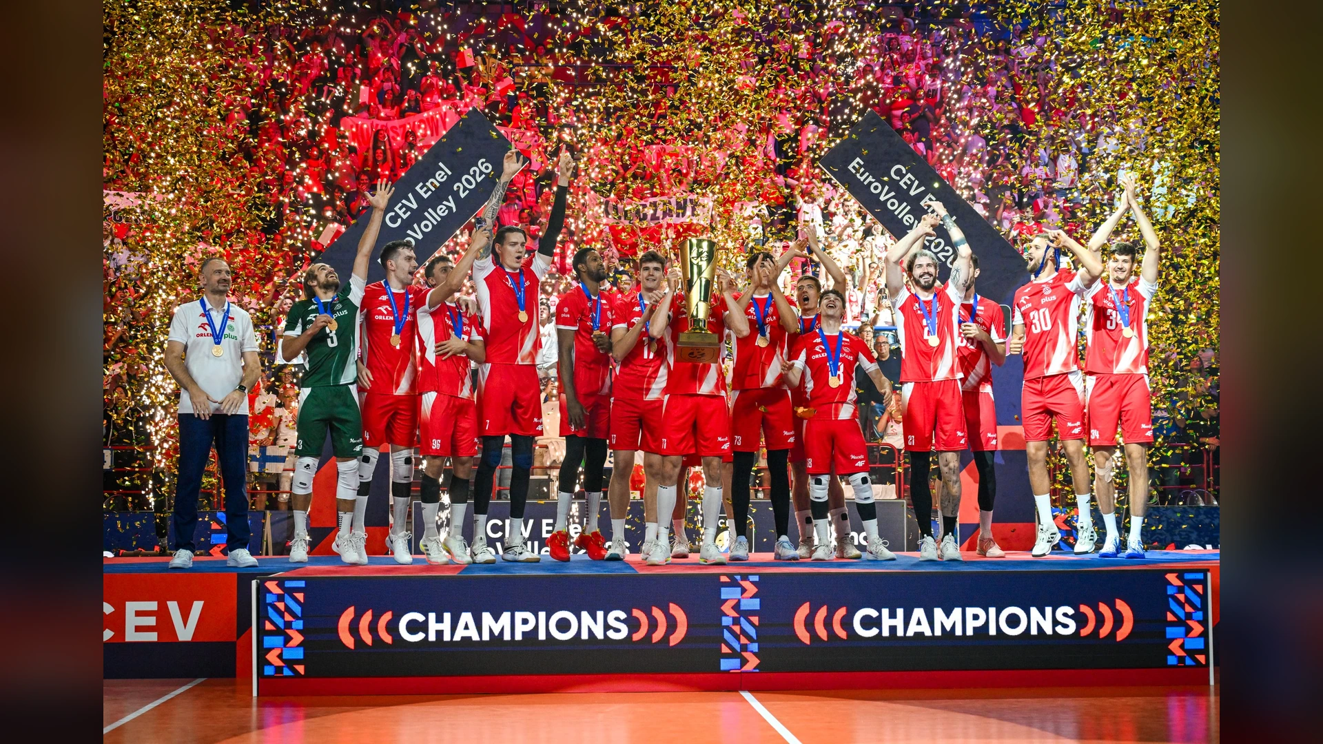 Poland on the EuroVolley podium