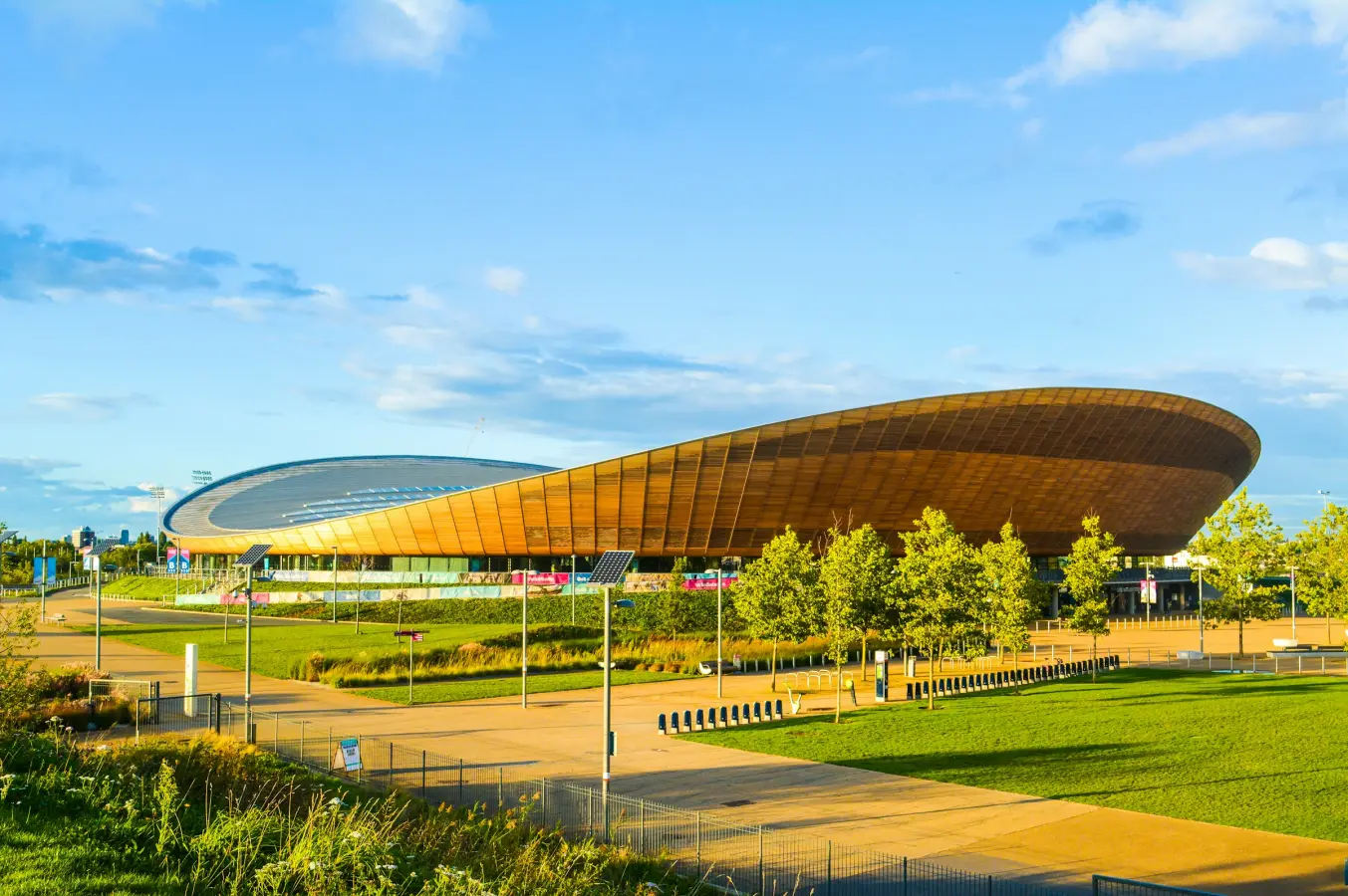 Exterior of Lee Valley VeloPark, a London track cycling venue