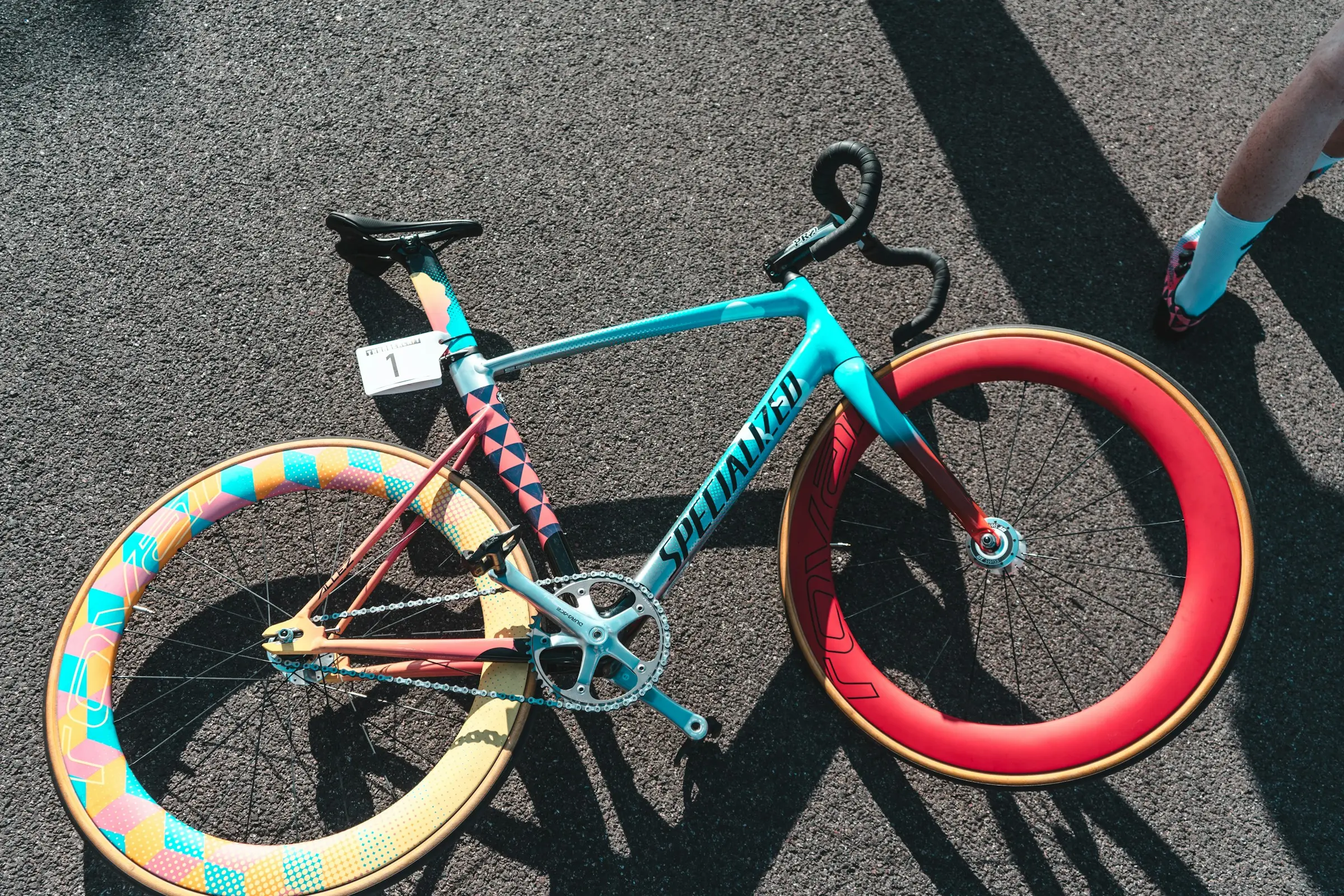 Bicycle photographed at Lee Valley VeloPark; this is not Katy Marchant’s bike