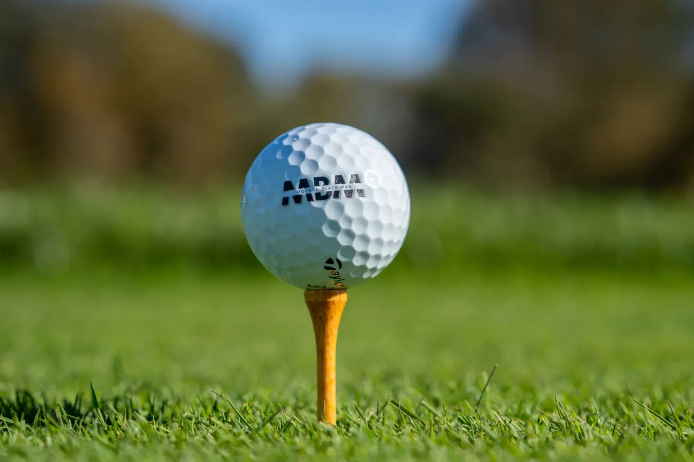 Golf ball on a tee