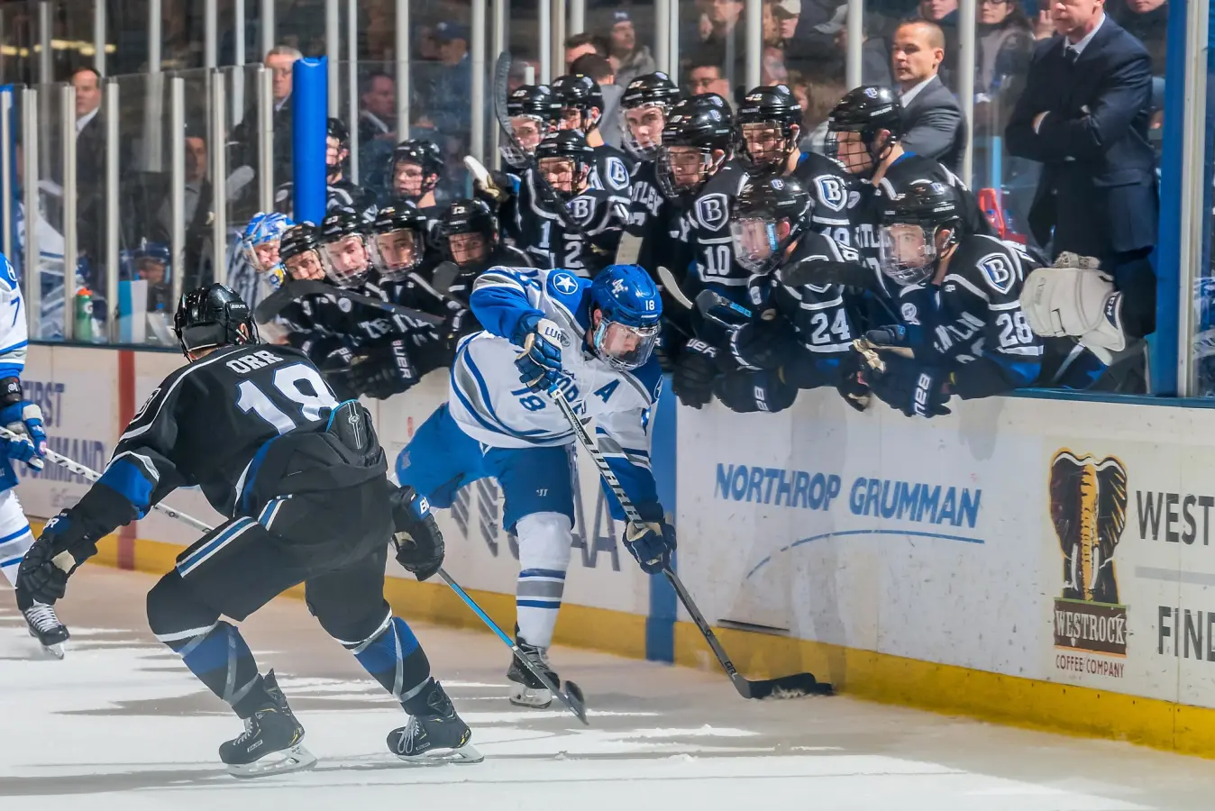 Hockey competition action