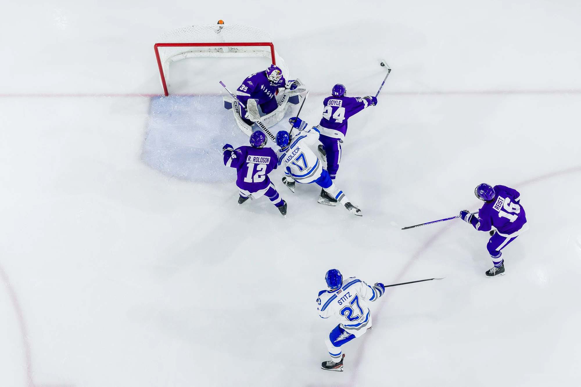 Hockey competition action