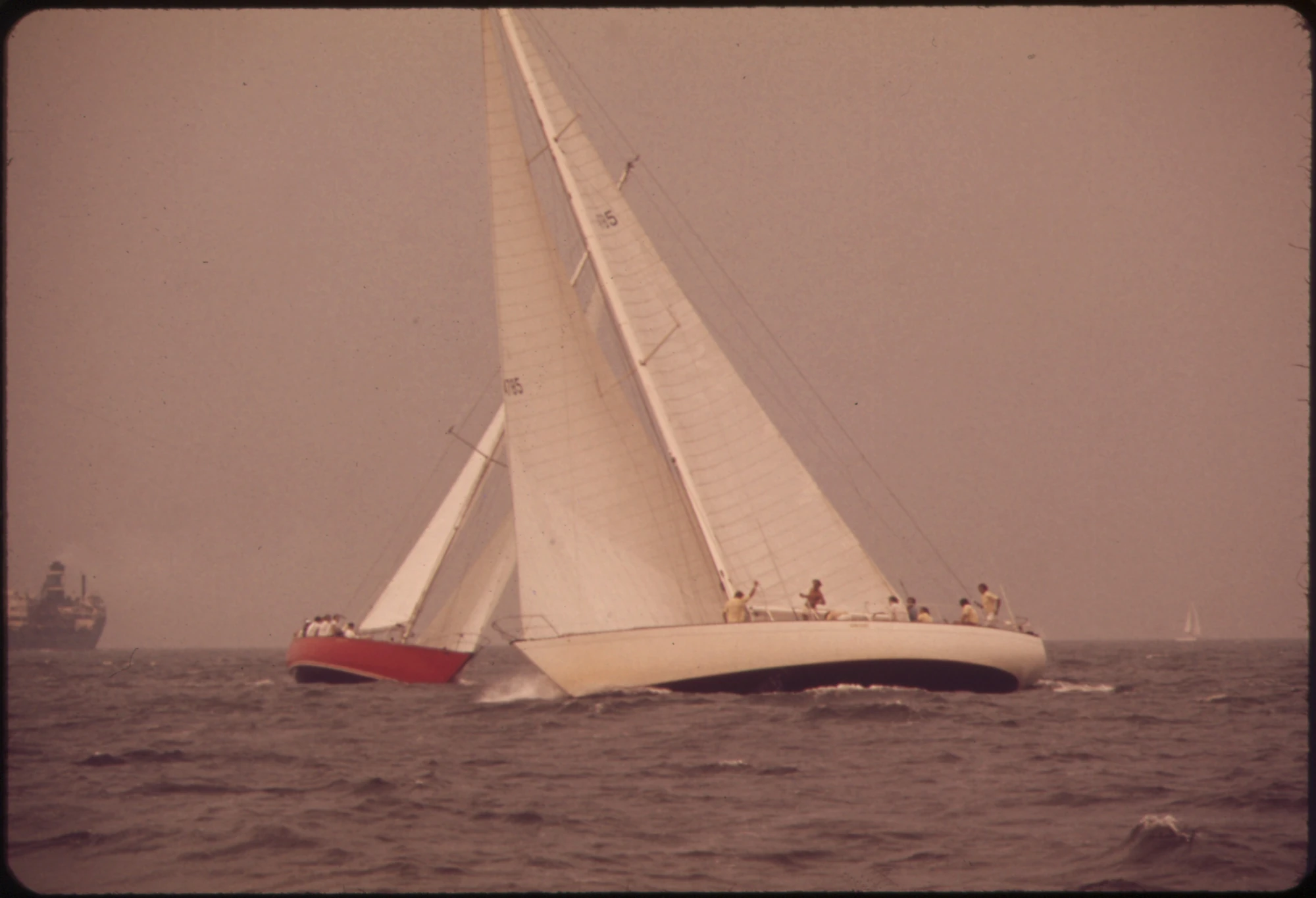 Sailing competition action