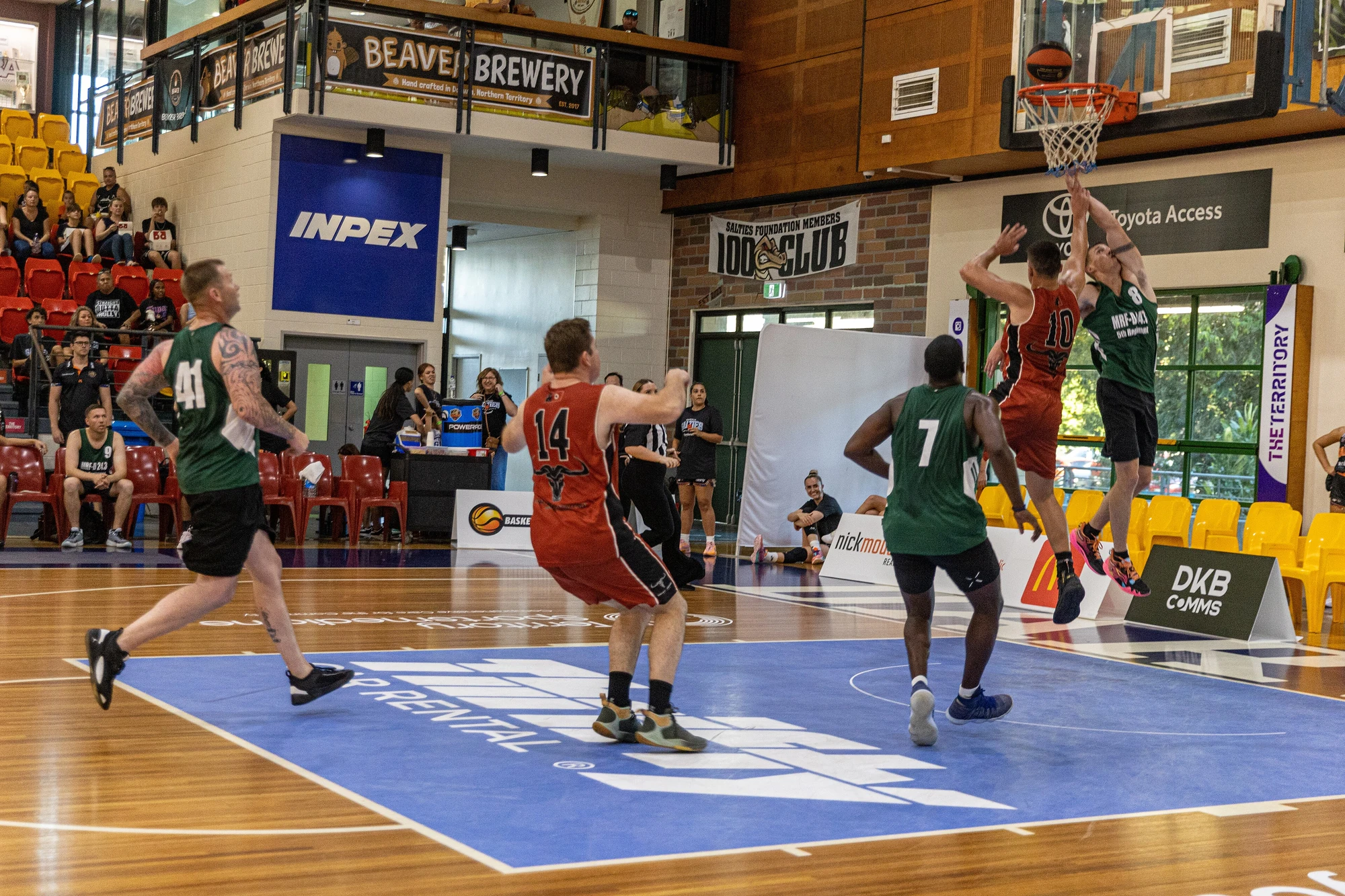 Basketball competition action