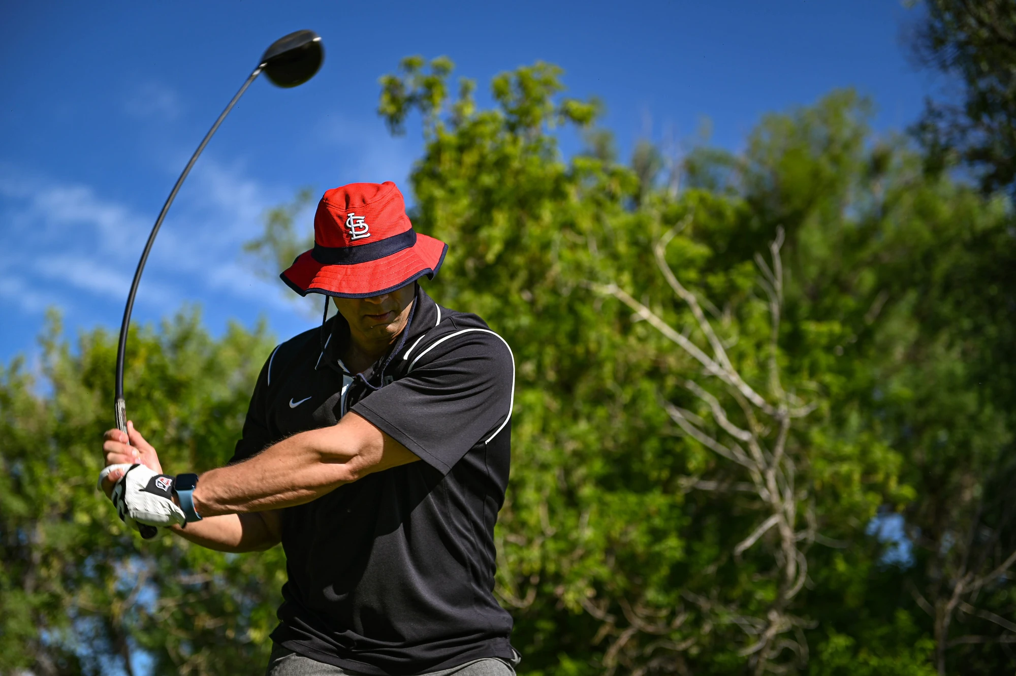 Golf competition action