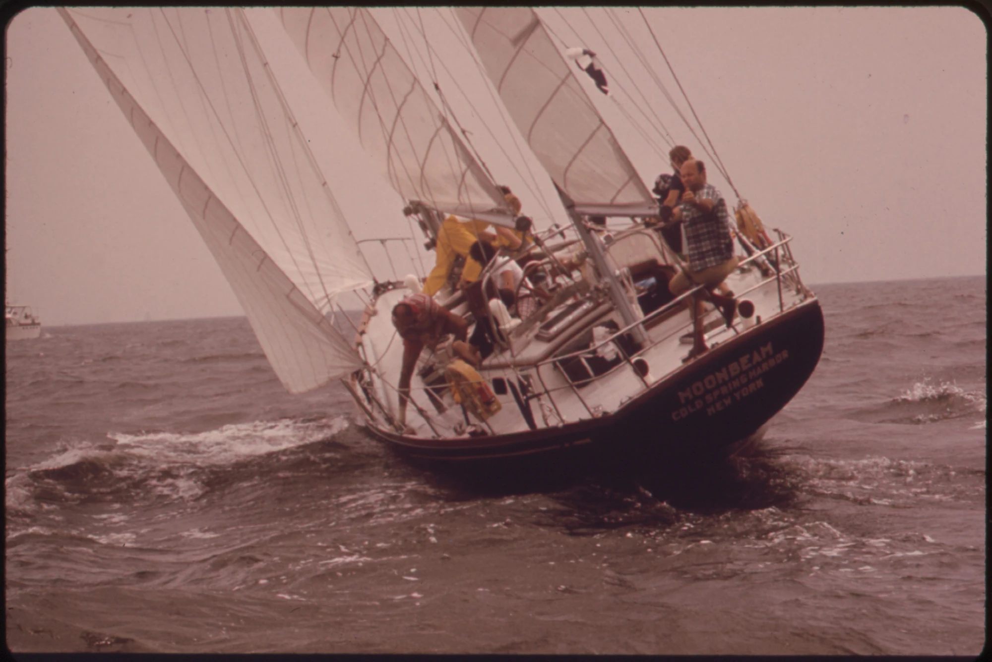 Sailing competition action