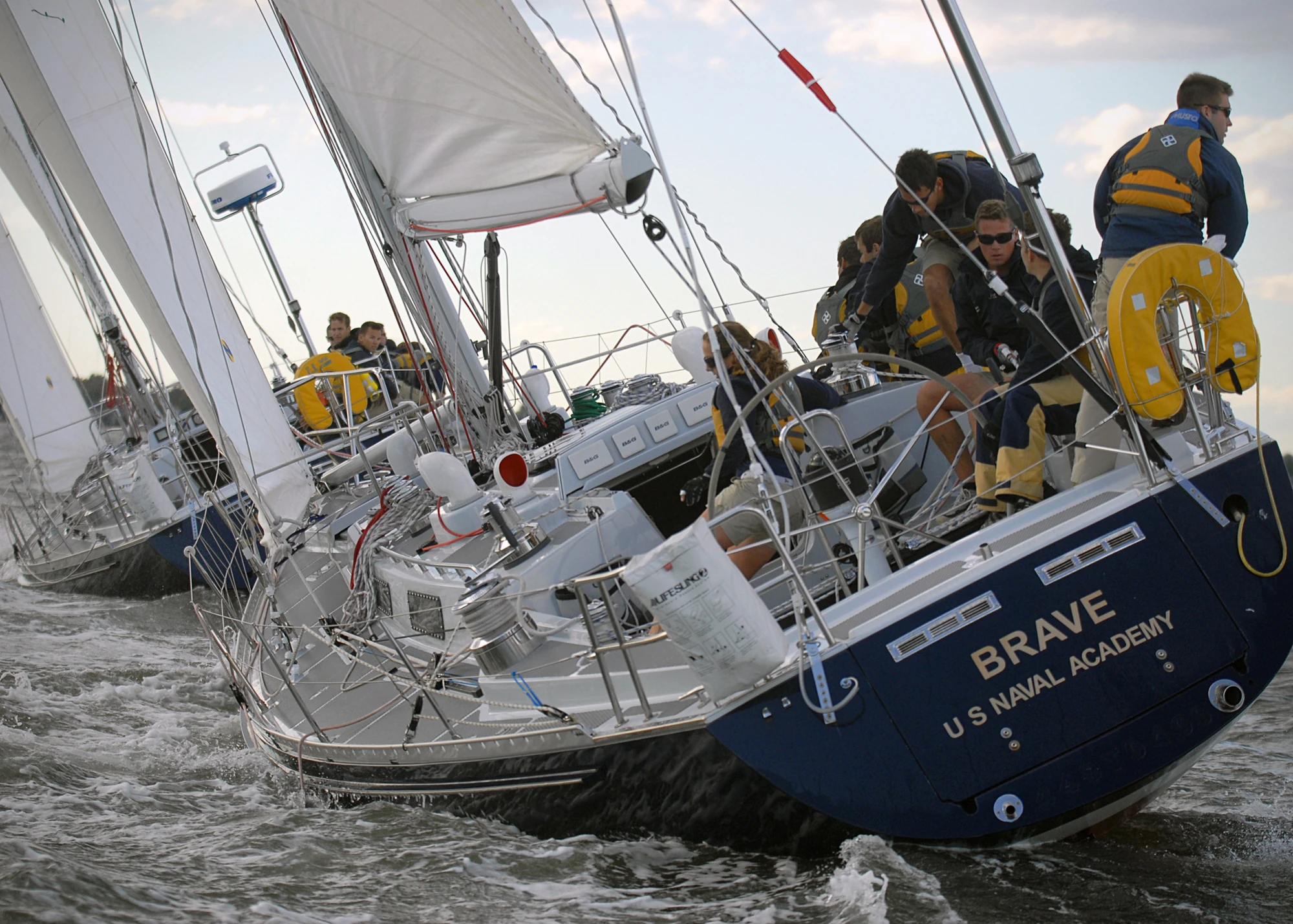 Sailing competition action
