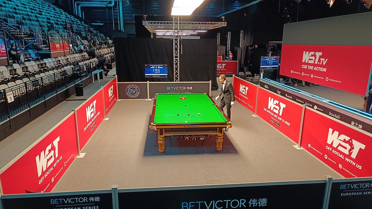 Snooker competition action