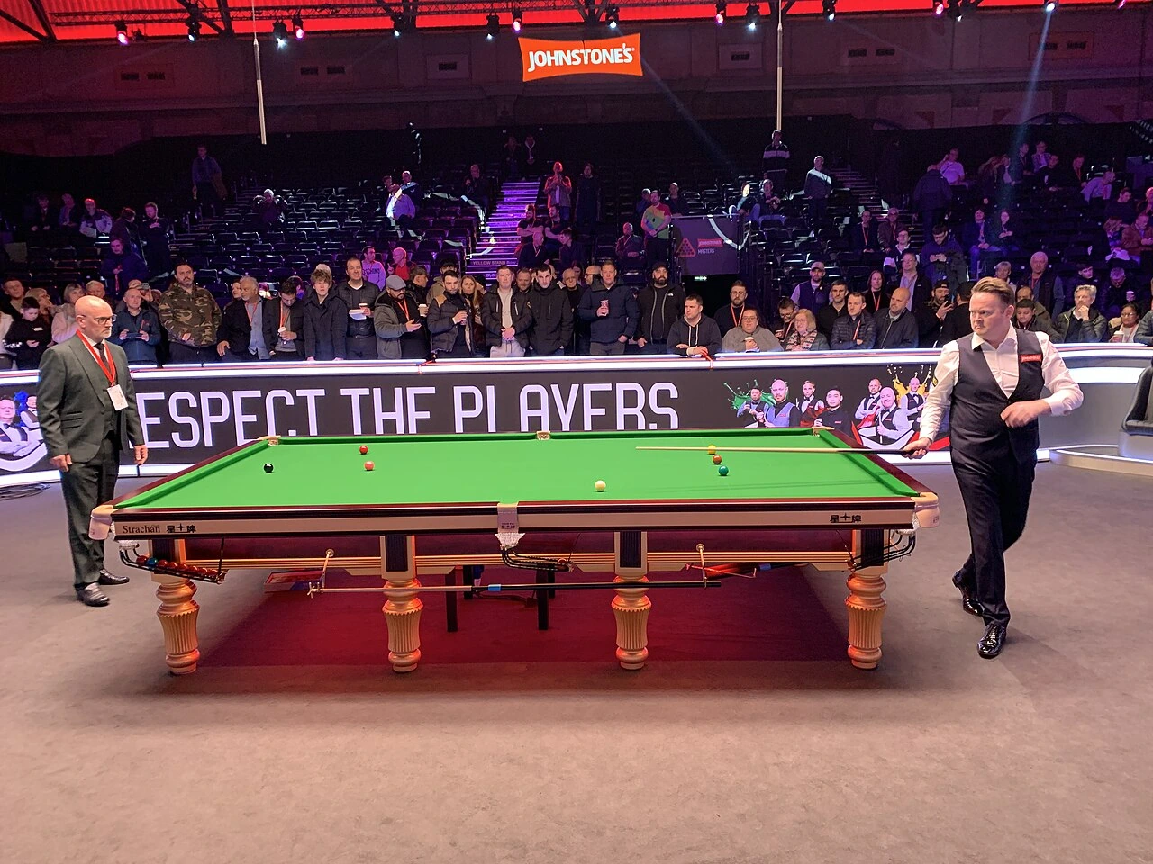 Snooker competition action