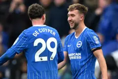 Brighton score five against Crystal Palace in their biggest derby win for 70 years