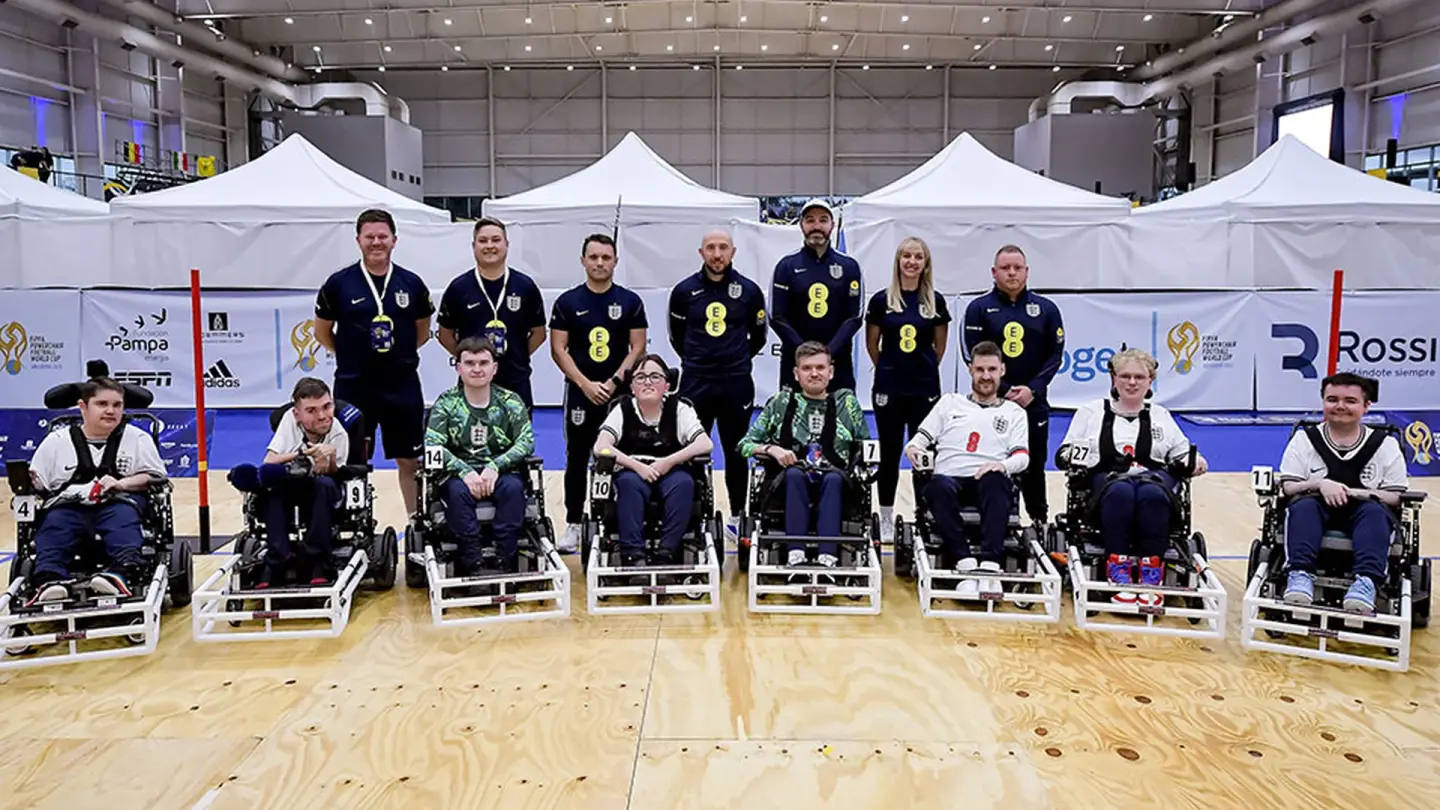 England electric wheelchair football team face France for the 2026 world title