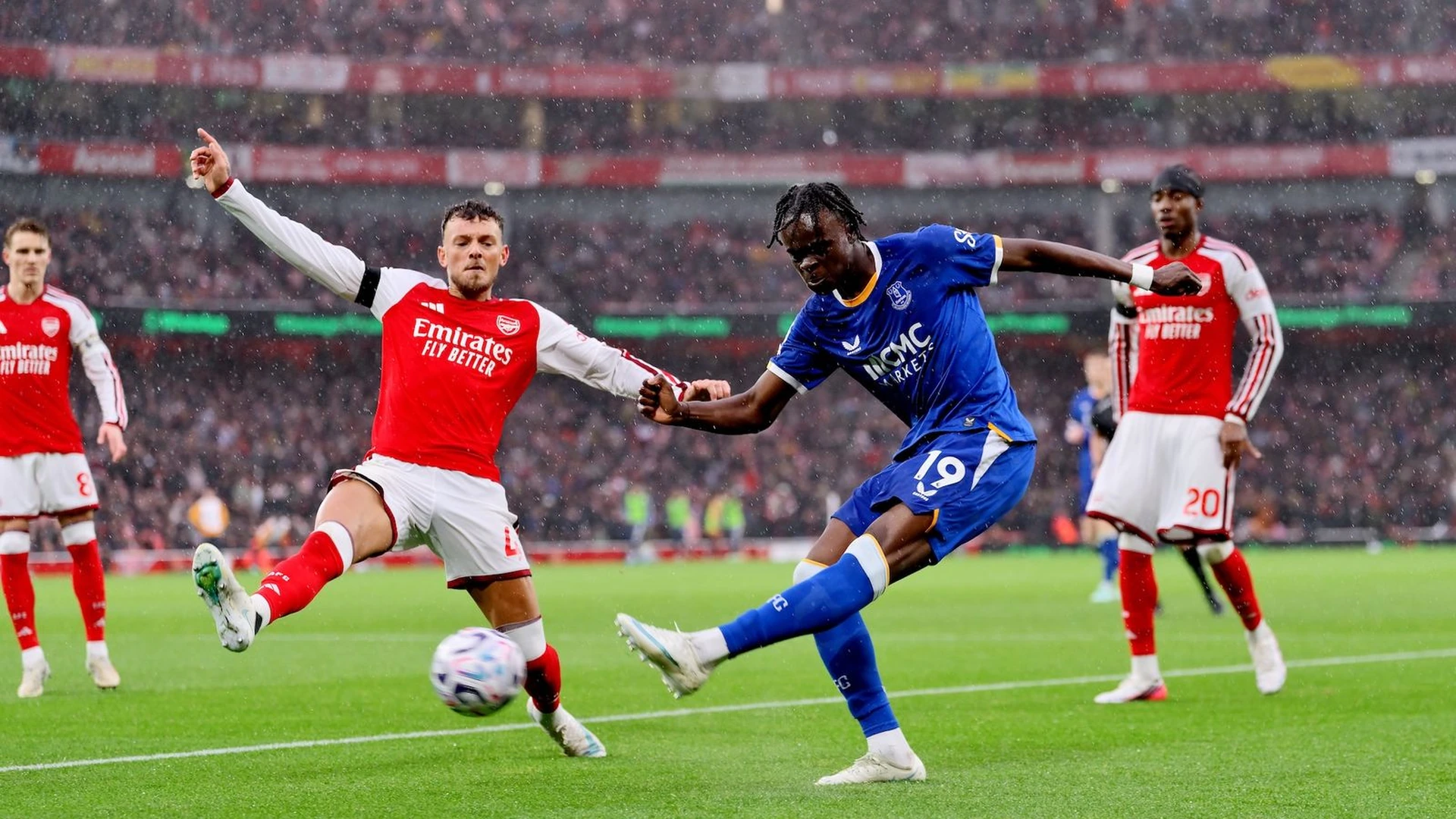 Konsa and Gabriel score as Arsenal move level with Manchester City