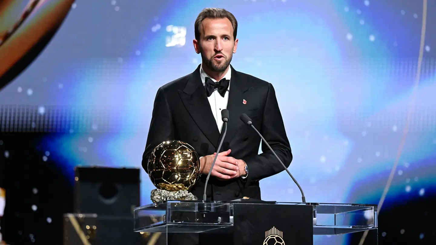 Harry Kane becomes the fifth English winner of the men's Ballon d'Or