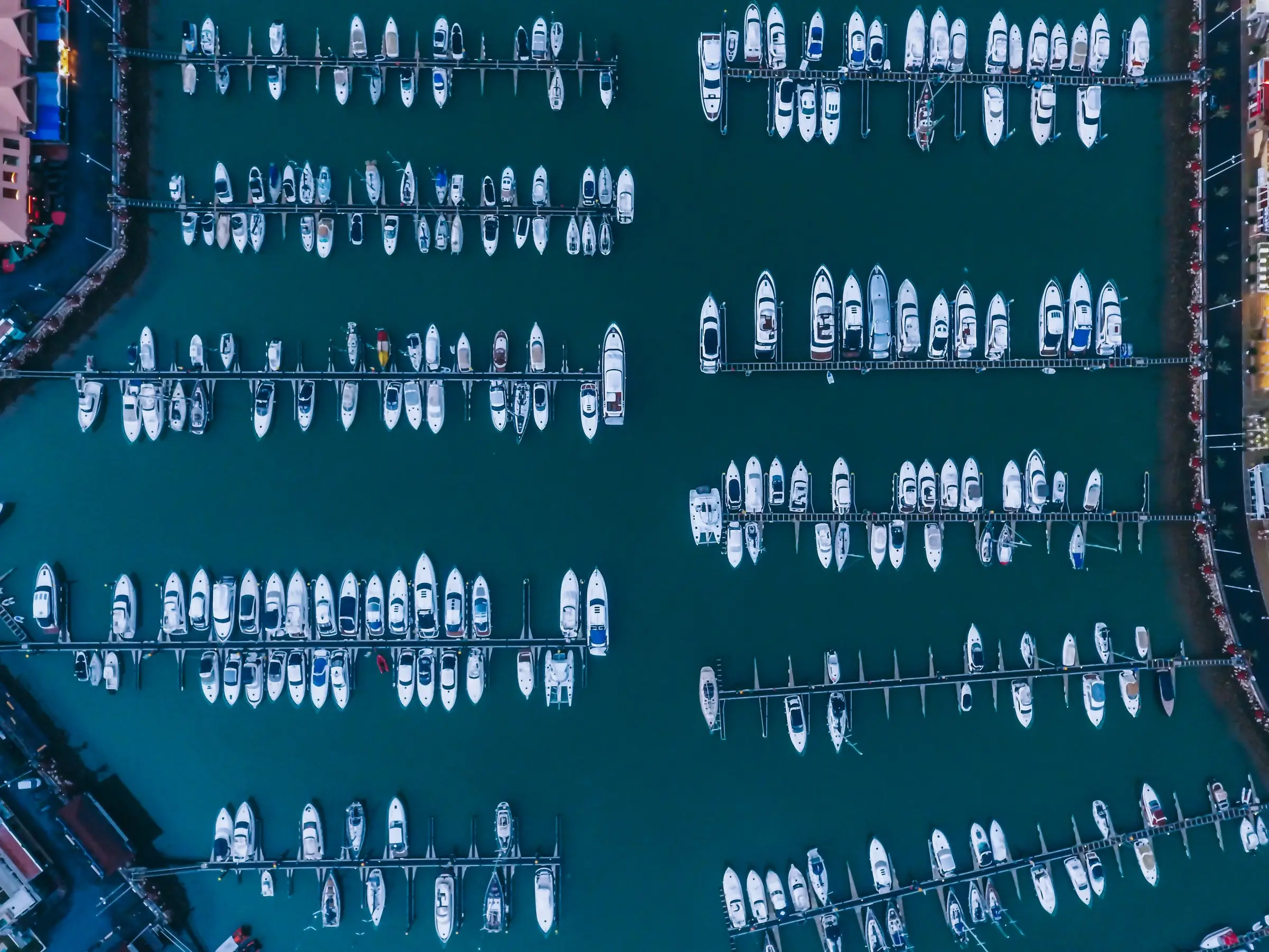 Aerial view of Marina de Vilamoura in Portugal
