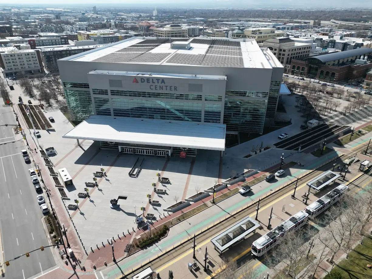 Delta Center and Arena Station in Salt Lake City