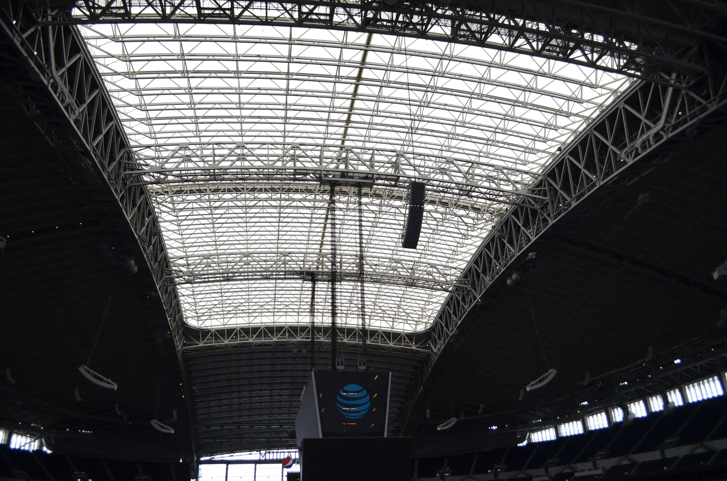 AT&T Stadium with its retractable roof closed