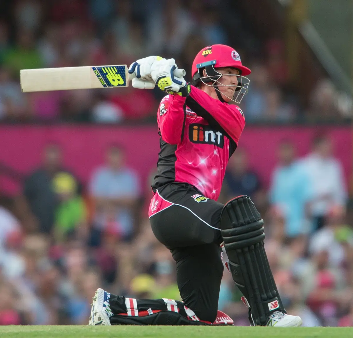 Nic Maddinson batting for the Sydney Sixers