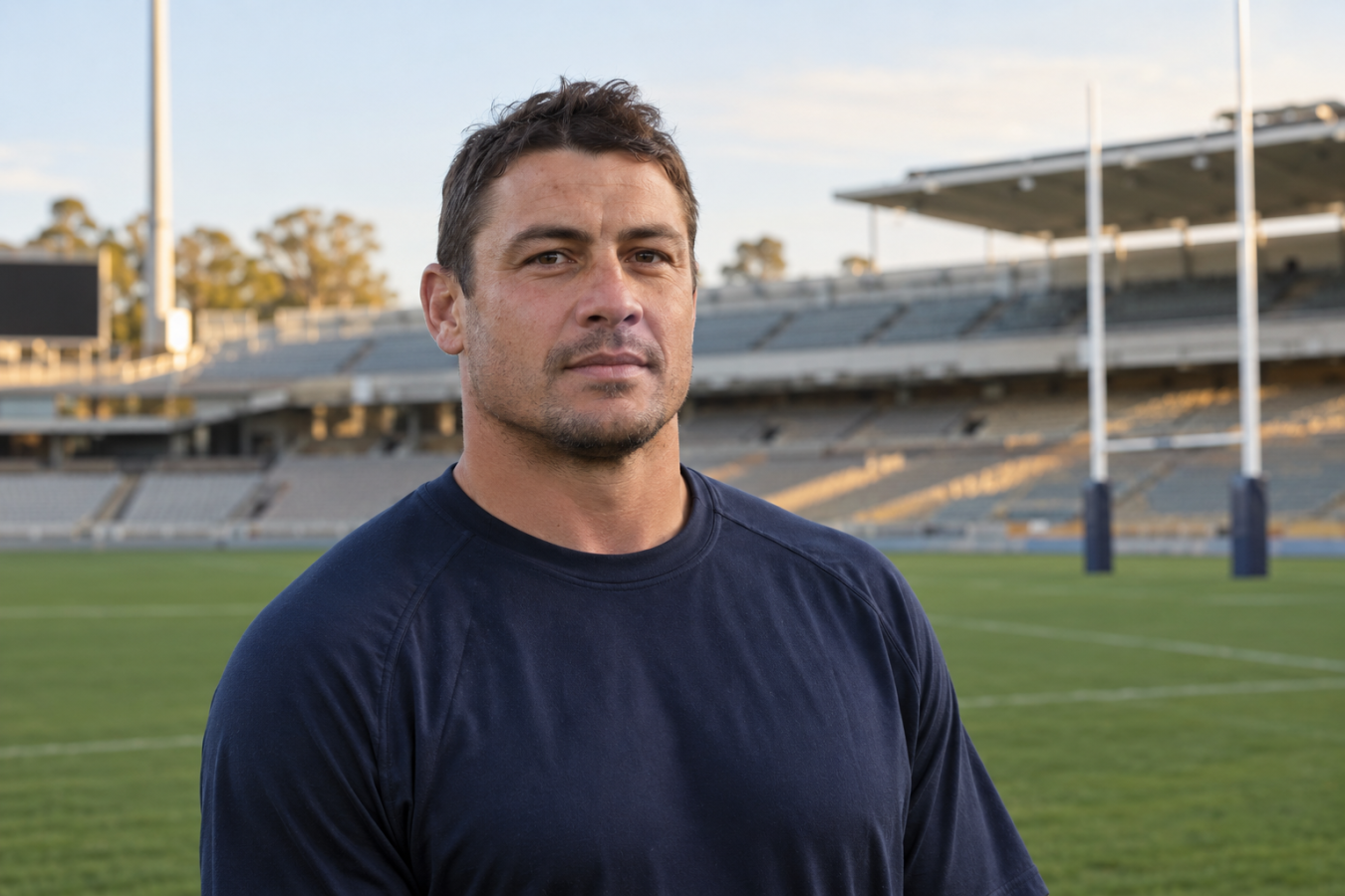 Respectful pitch-side portrait of former Wallabies hooker Nathan Charles