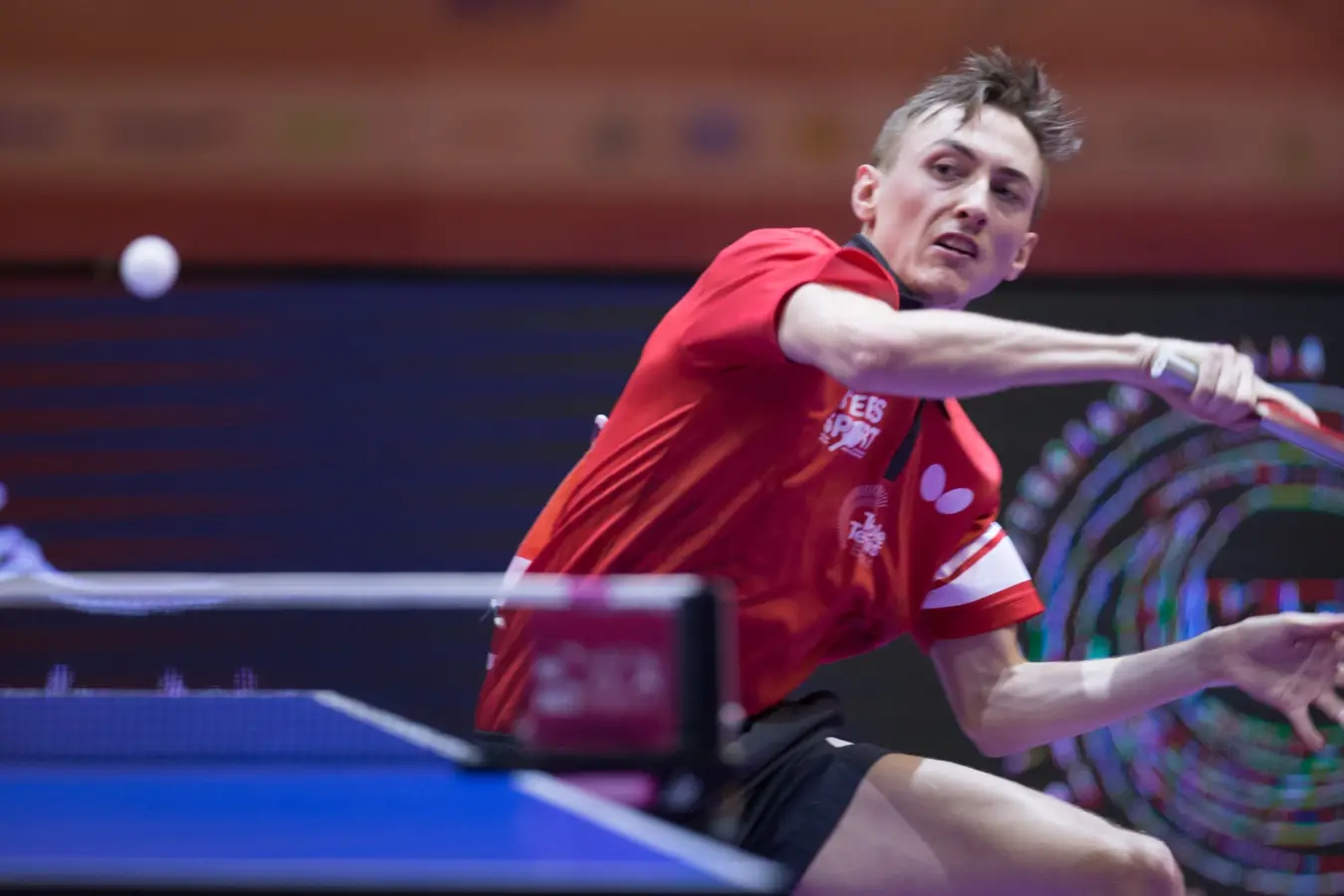 Liam Pitchford competing at the World Team Table Tennis Championships